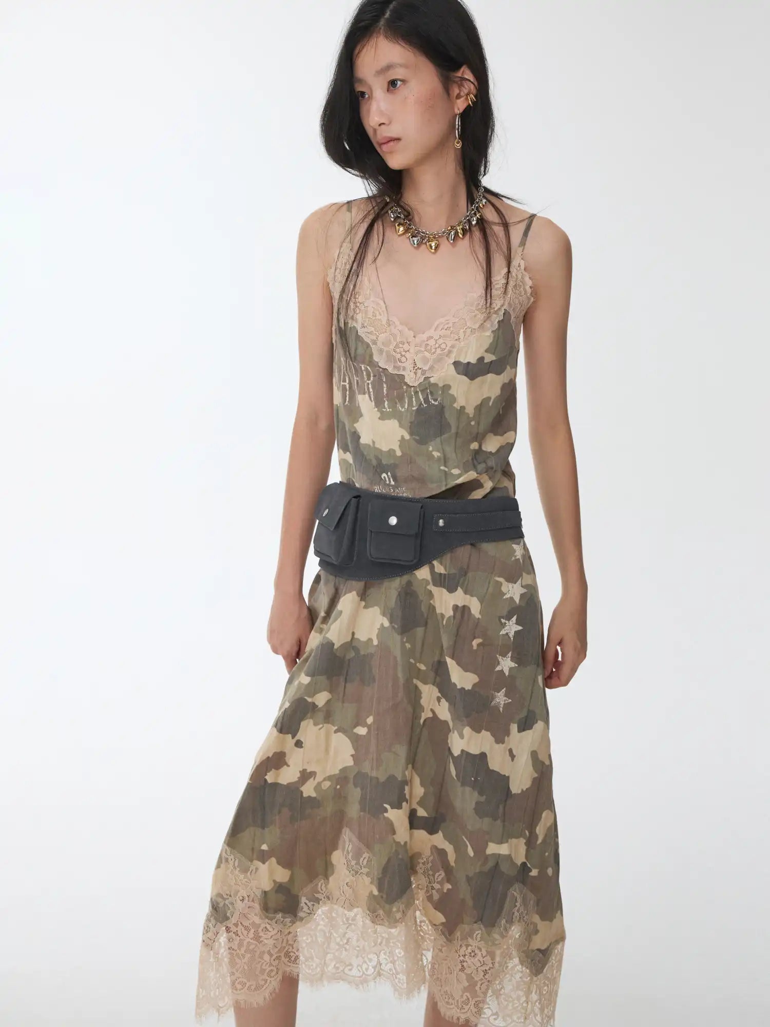 1Jinn Studio Camouflage Lace Slip Dress | Canton Collective