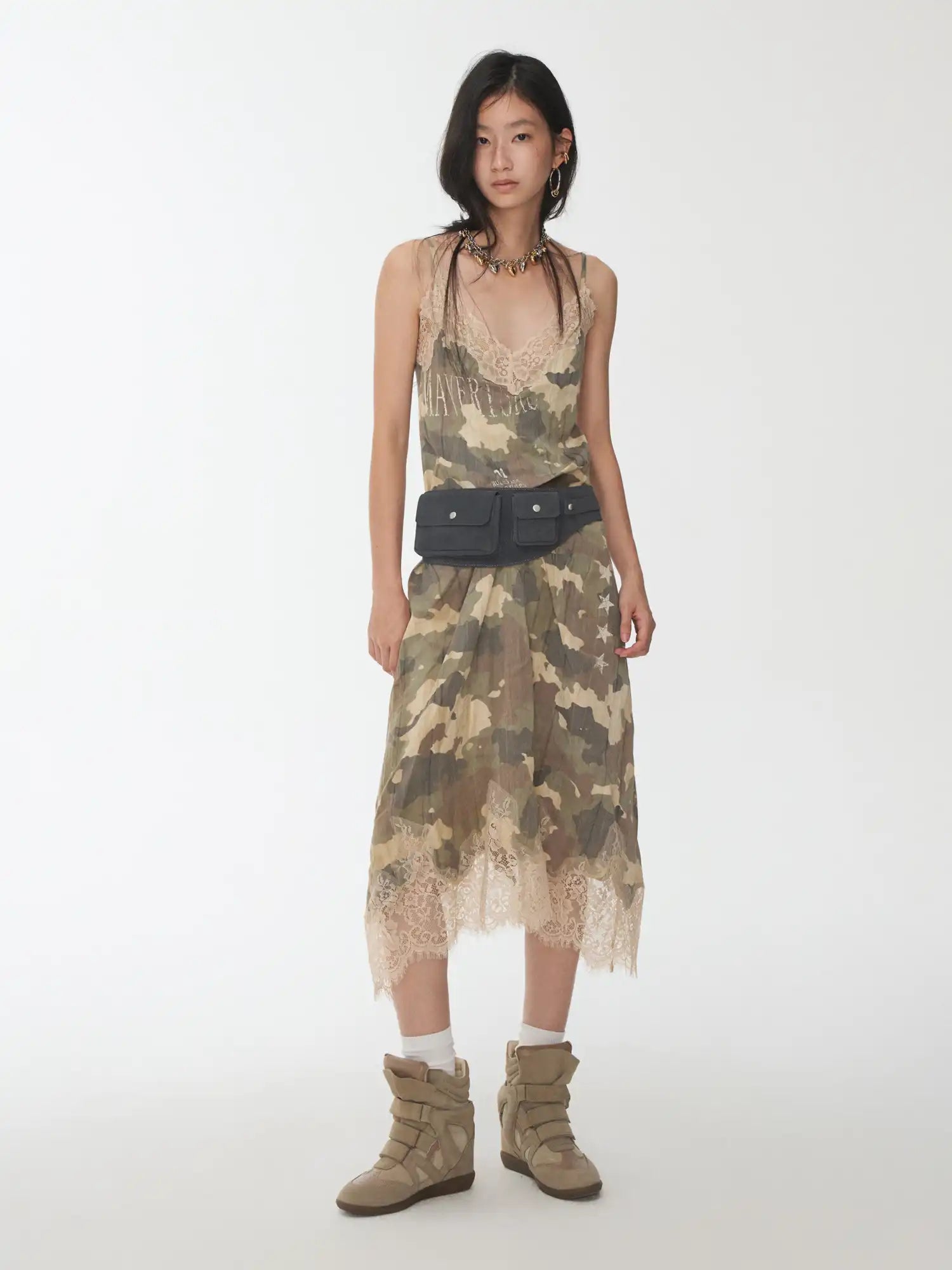 1Jinn Studio Camouflage Lace Slip Dress | Canton Collective