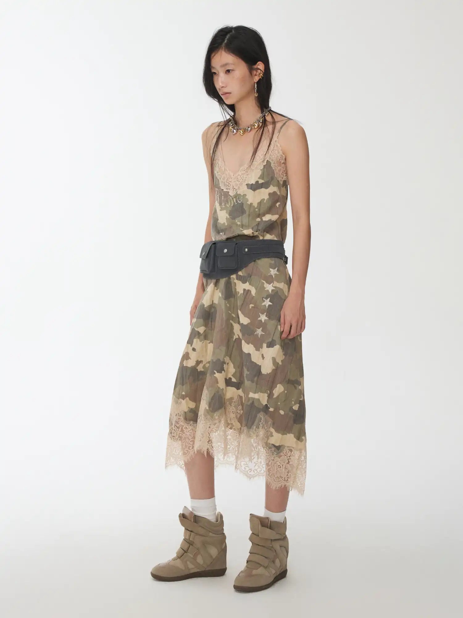 1Jinn Studio Camouflage Lace Slip Dress | Canton Collective