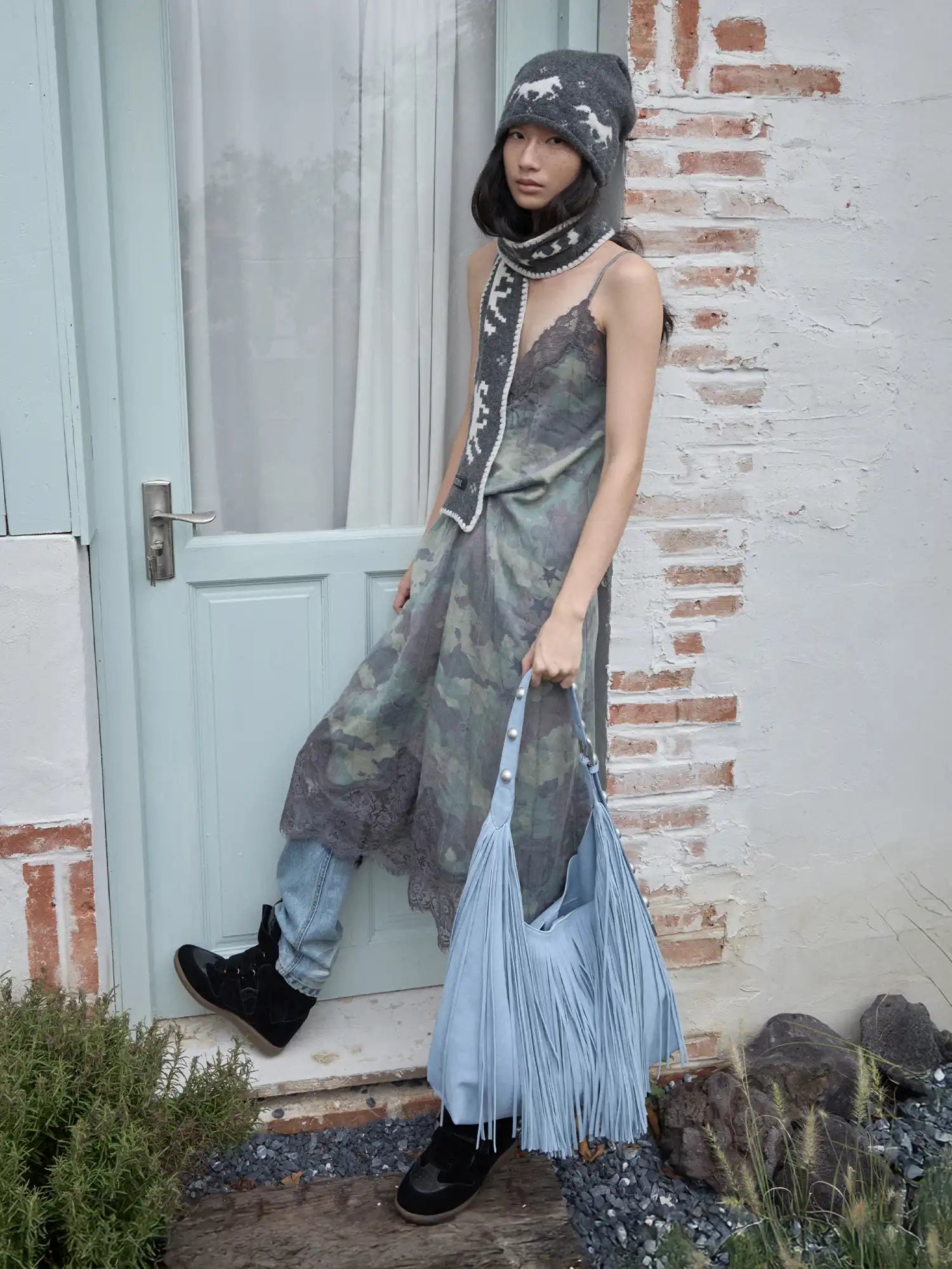 1Jinn Studio Camouflage Lace Slip Dress | Canton Collective