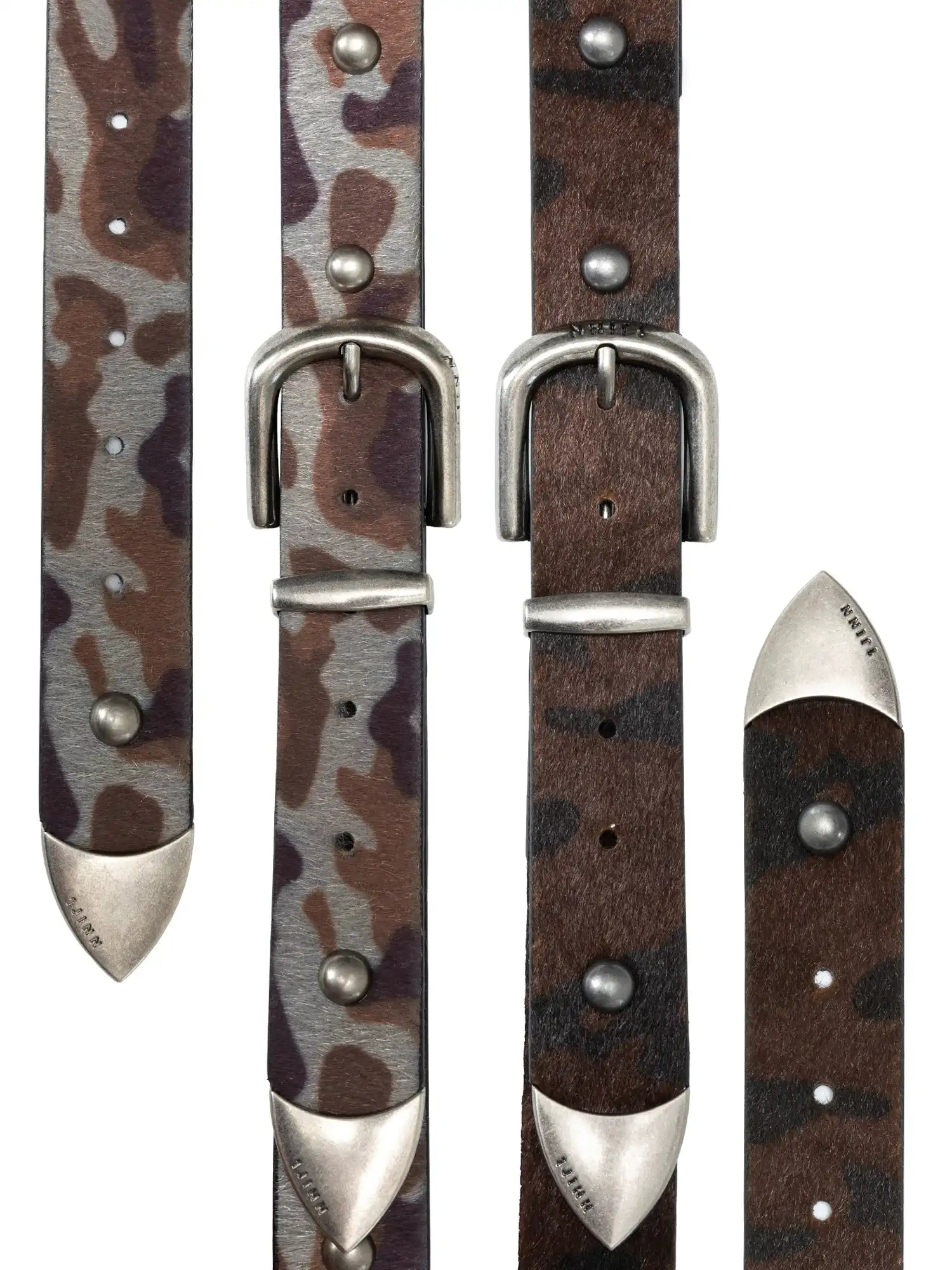 1Jinn Studio Camouflage Studded Horsehair Belt | Canton Collective