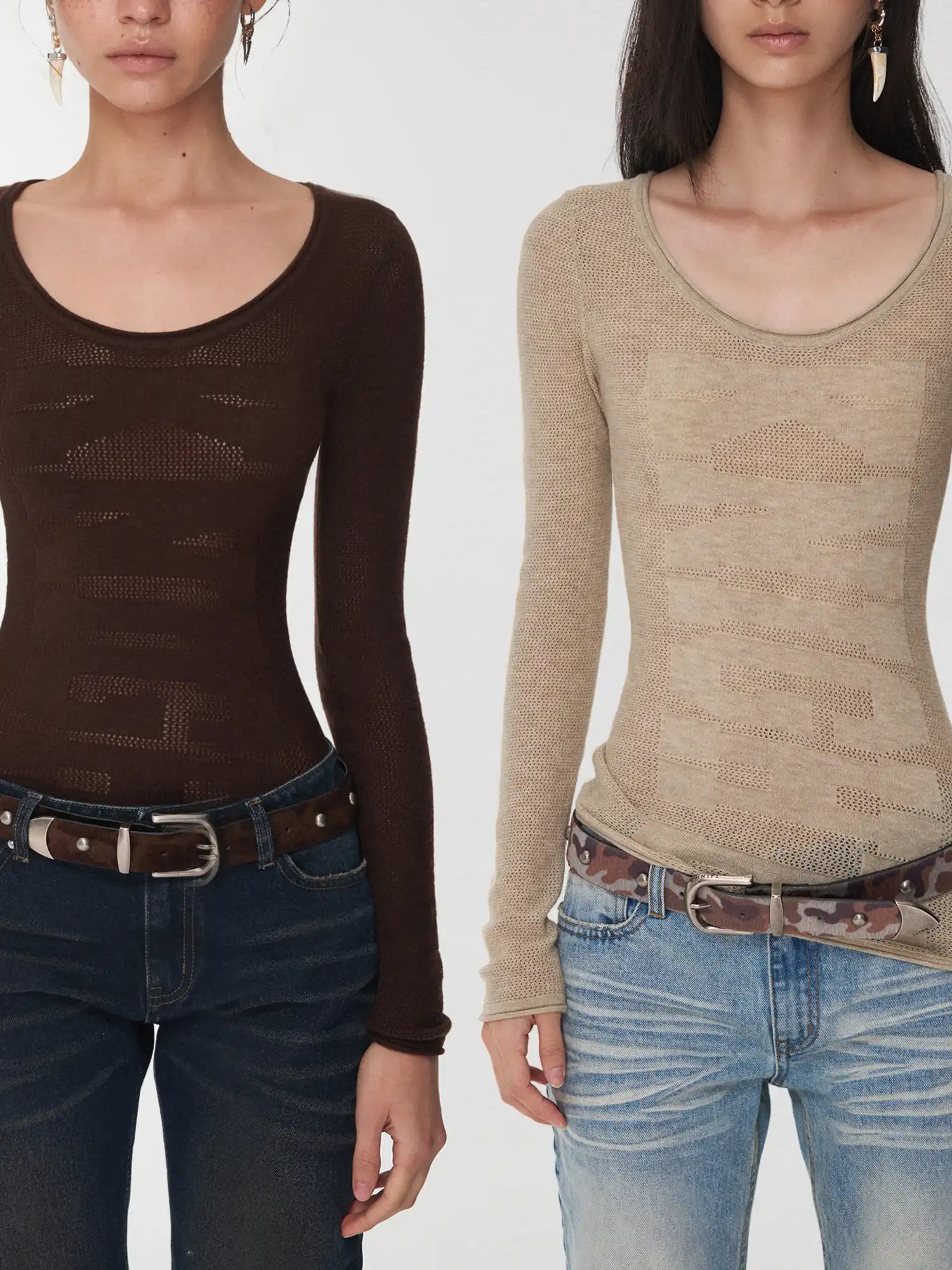 1Jinn Studio Camouflage Studded Horsehair Belt | Canton Collective