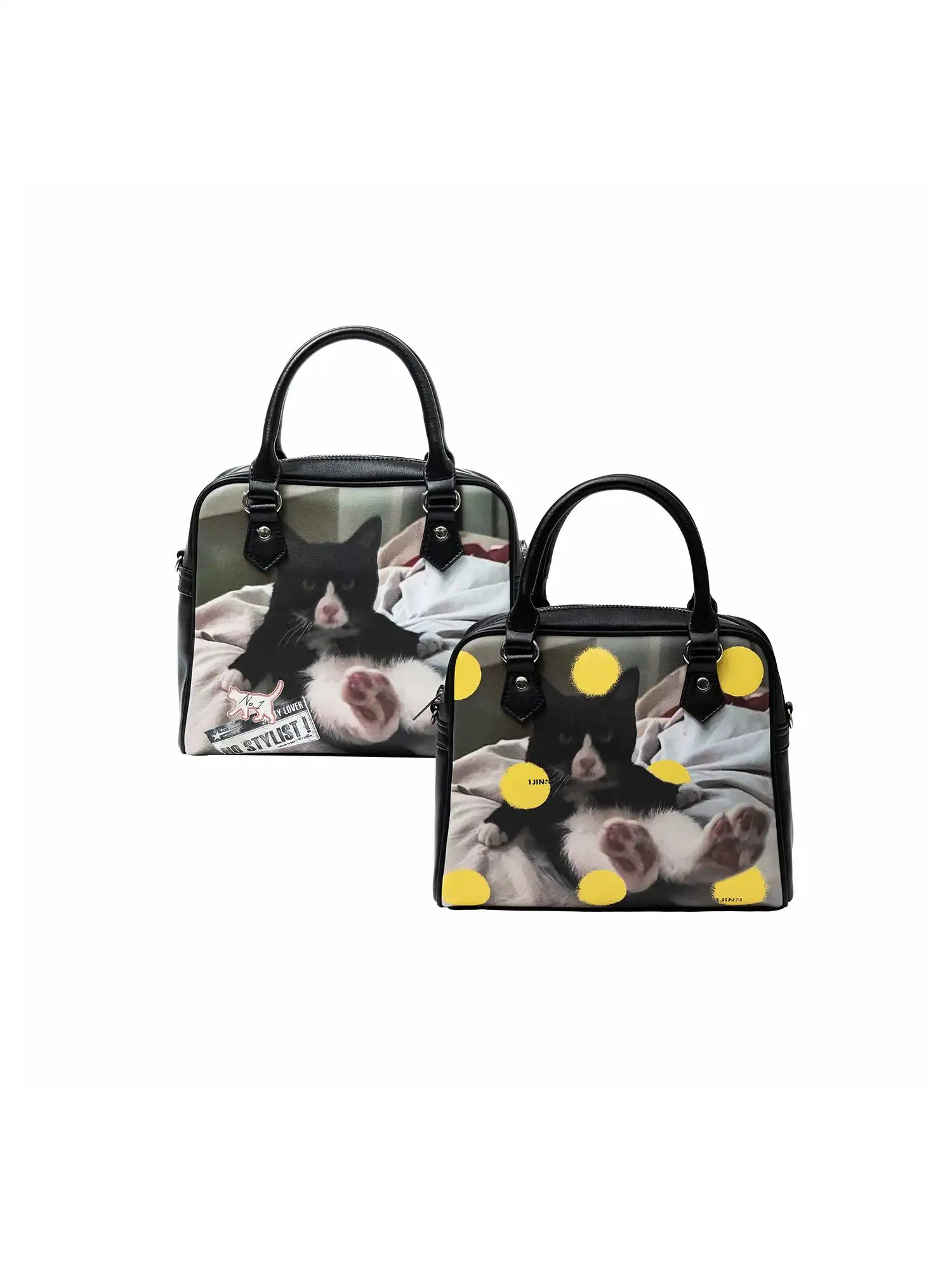 1Jinn Studio Cat Print Boston Bag | Canton Collective