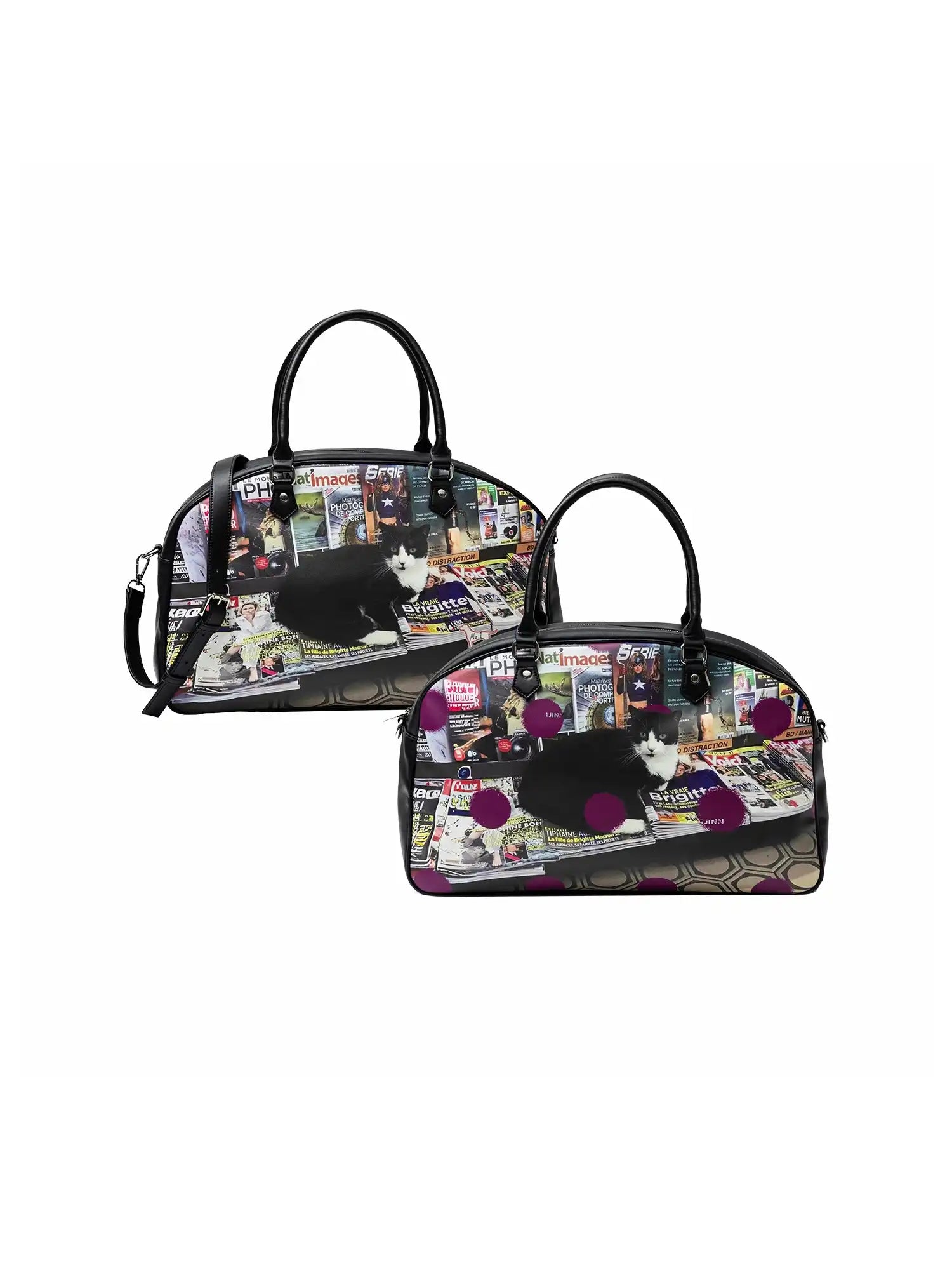 1Jinn Studio Cat Print Boston Bag | Canton Collective