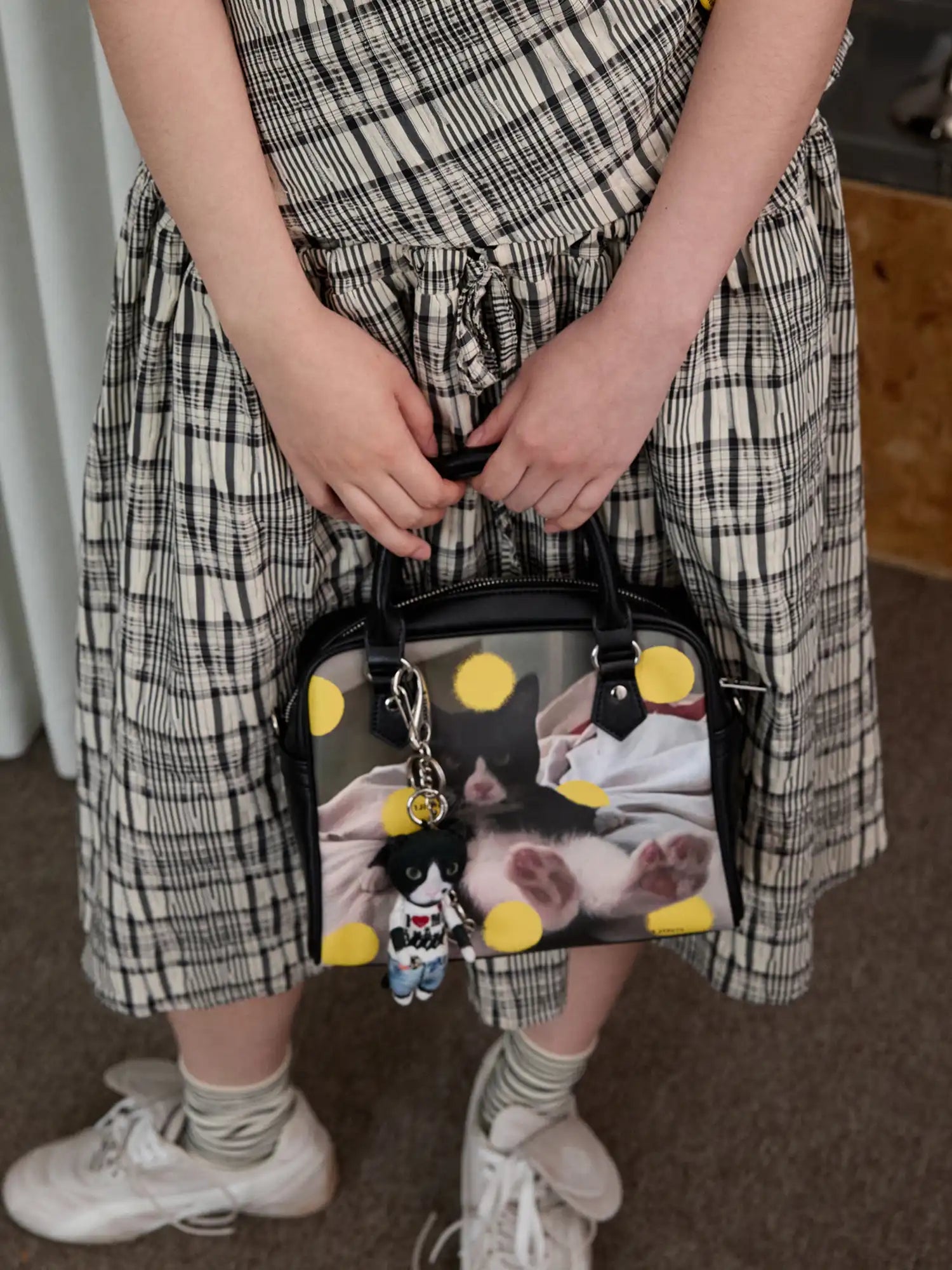 1Jinn Studio Cat Print Boston Bag | Canton Collective