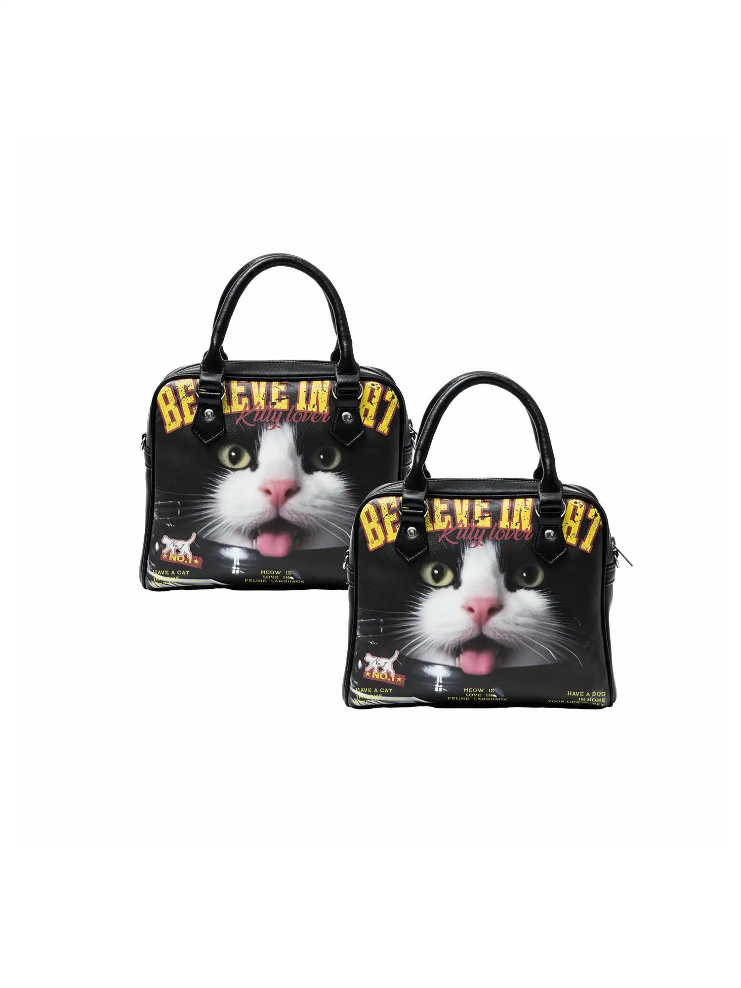 1Jinn Studio Cat Print Boston Bag | Canton Collective