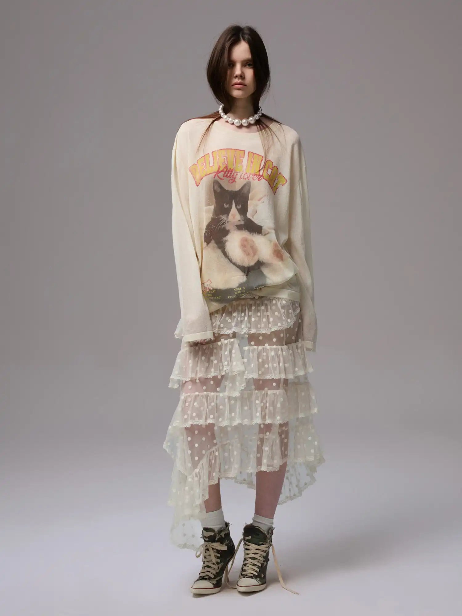 1Jinn Studio Cat Relaxed Sheer Knit Top | Canton Collective
