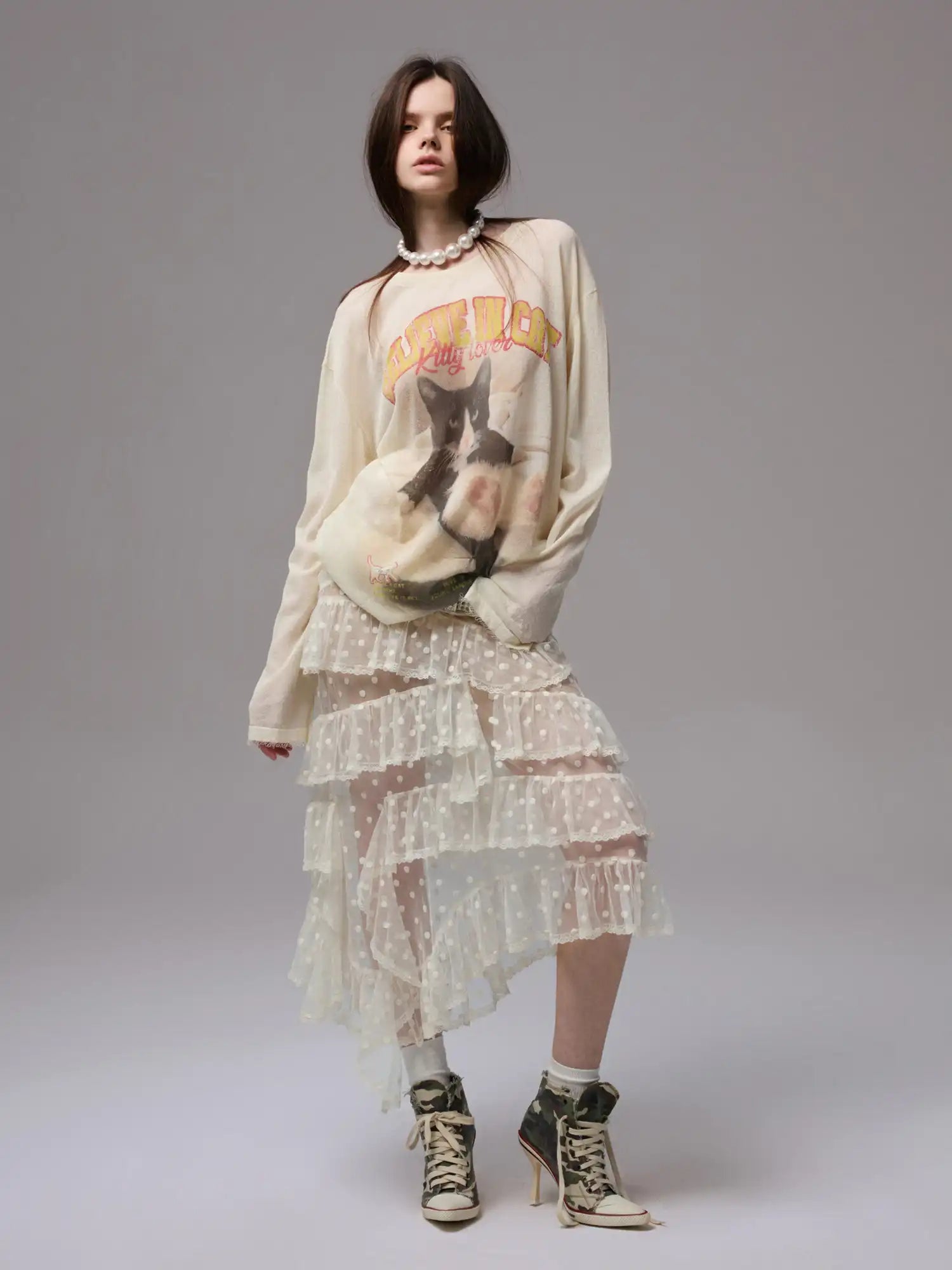 1Jinn Studio Cat Relaxed Sheer Knit Top | Canton Collective