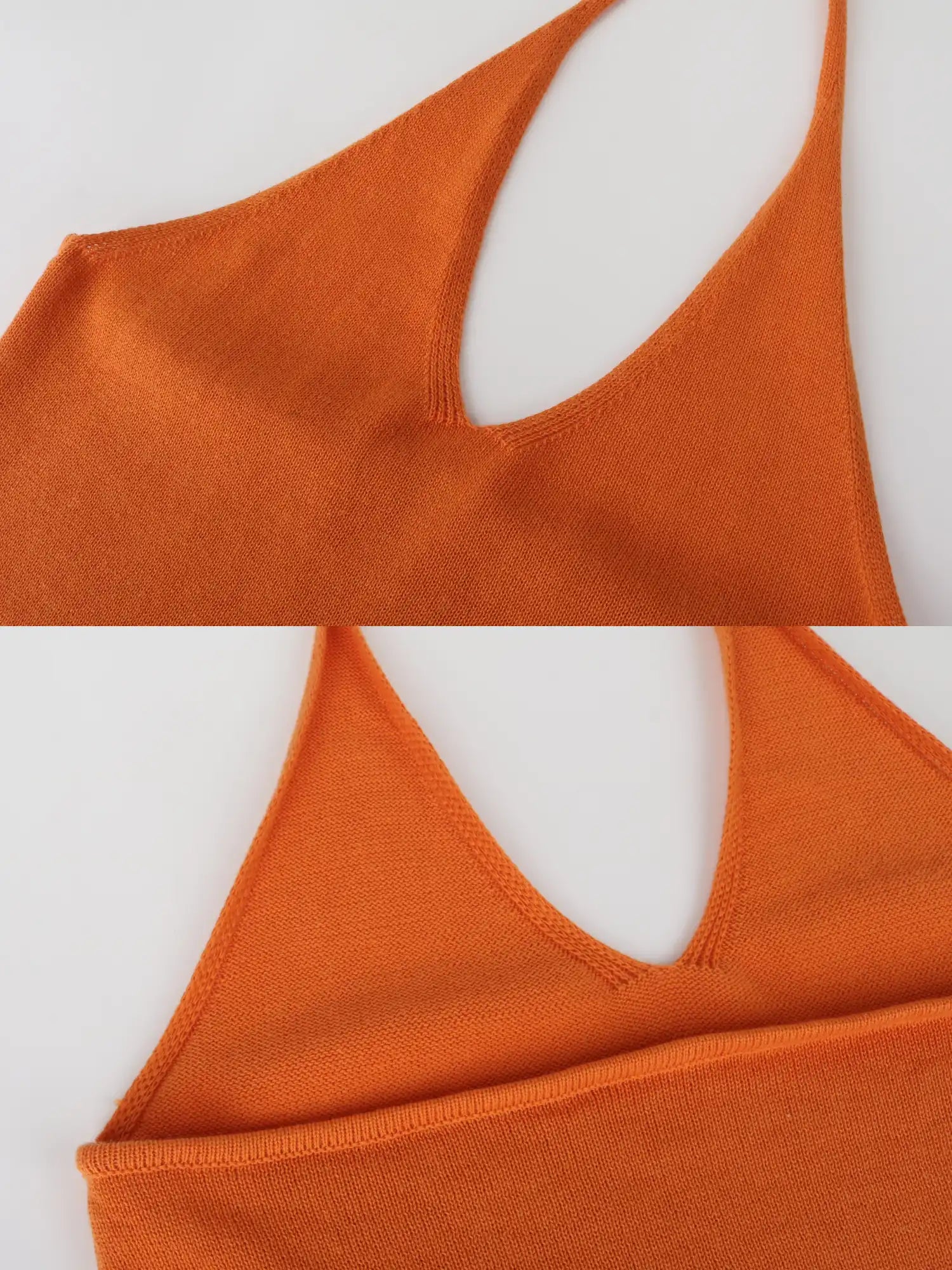 CantonCollective Design Chartreuse Green Knit Halter Top with Deep U-Neck for Summer Styling | Canton Collective