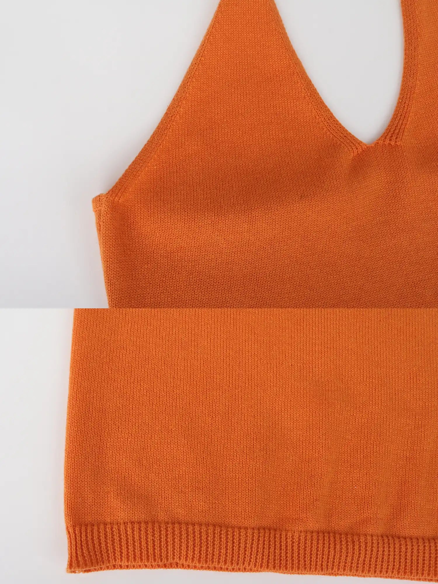 CantonCollective Design Chartreuse Green Knit Halter Top with Deep U-Neck for Summer Styling | Canton Collective