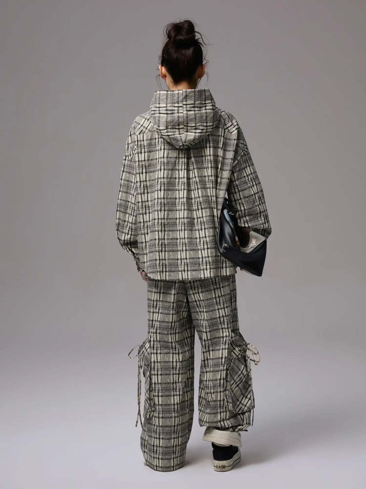 1Jinn Studio Check Pattern Hooded Shirt | Canton Collective