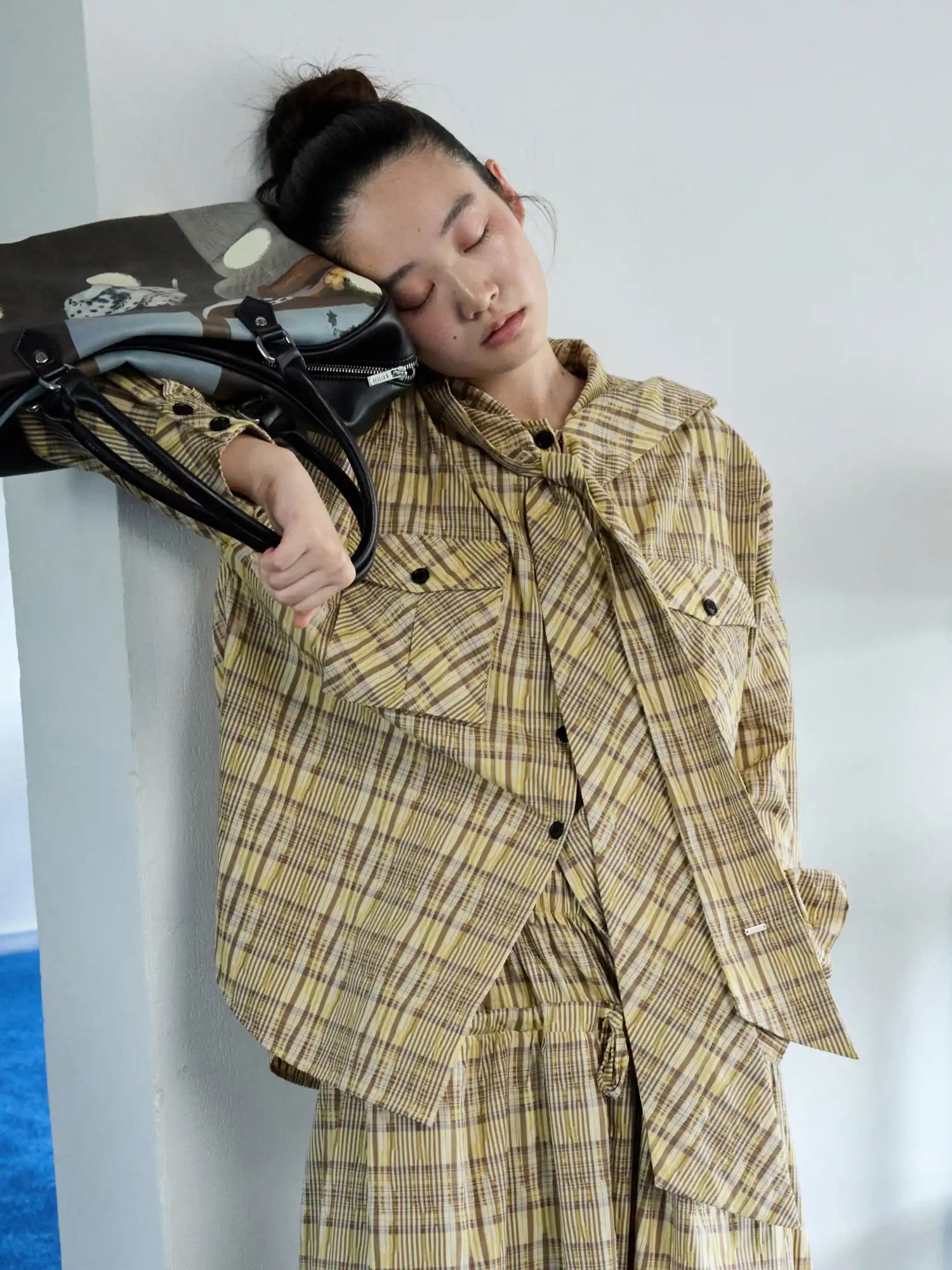 1Jinn Studio Check Pattern Hooded Shirt | Canton Collective
