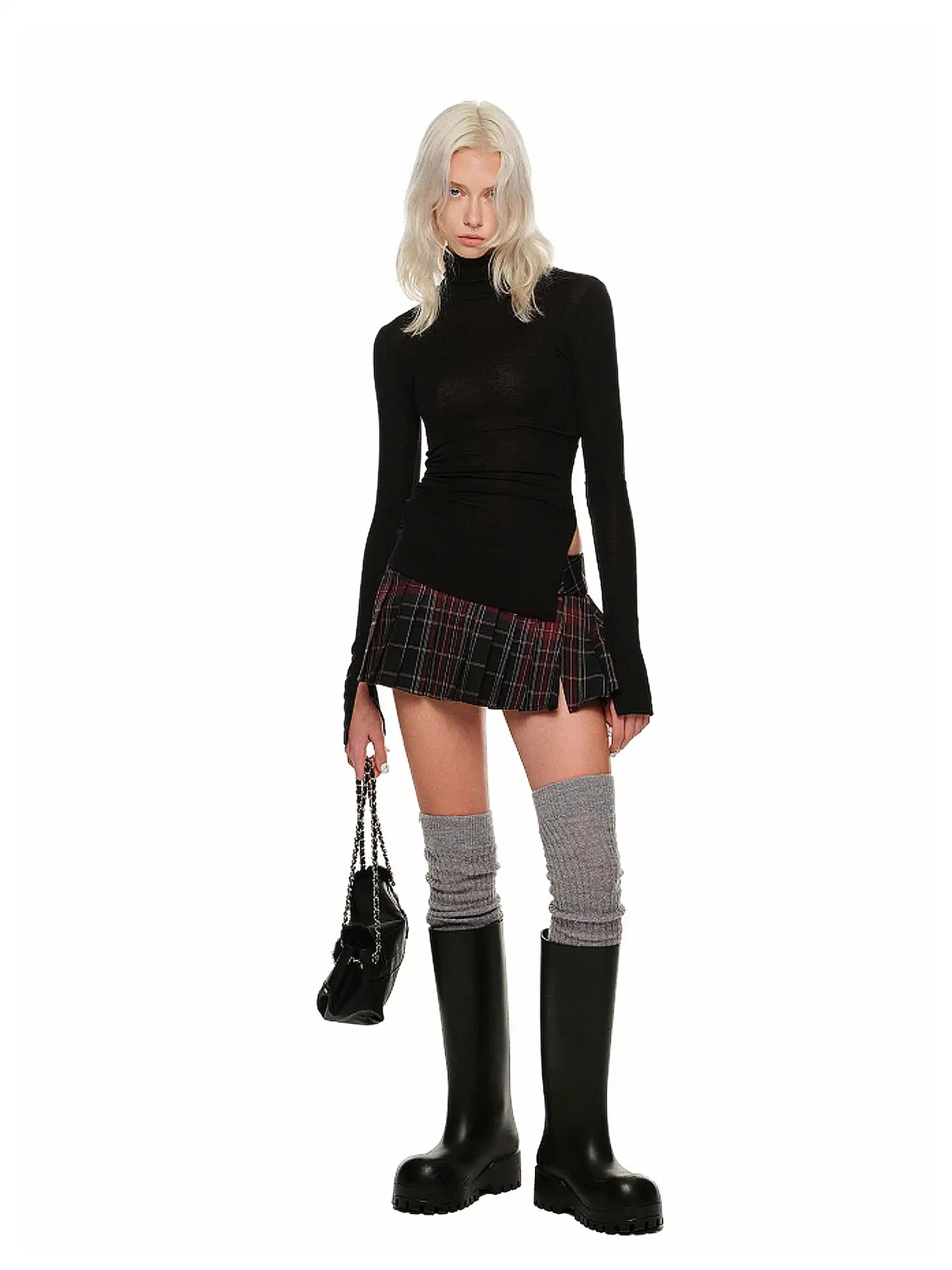 1Jinn Studio Chic Low-Waist Plaid Skirt | Canton Collective