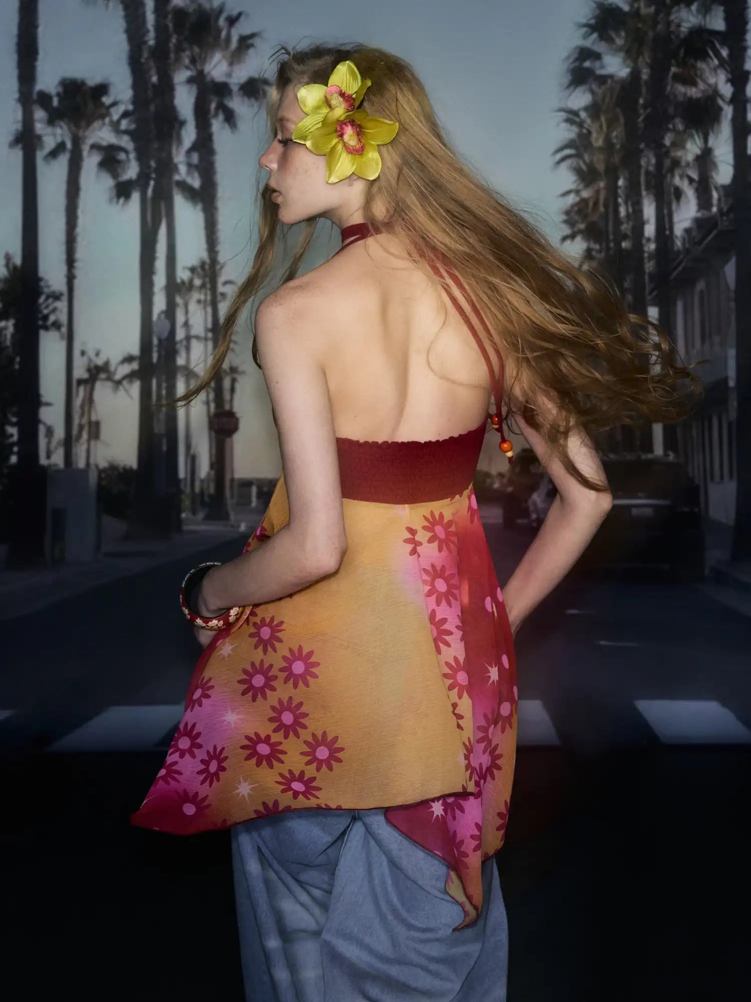 Deleteex Chiffon Floral Babydoll Halter Top | Canton Collective