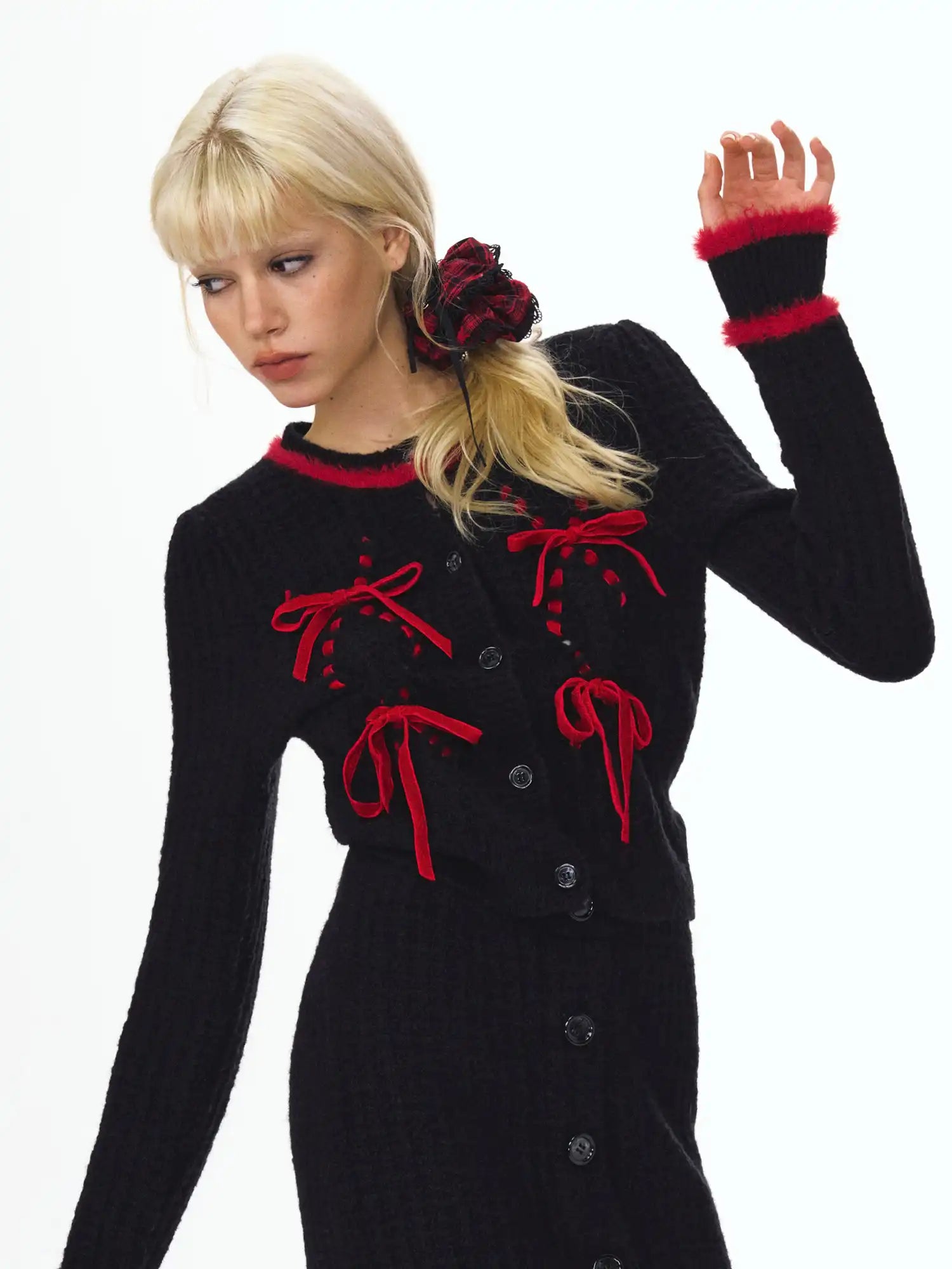 Deleteex Christmas Bow Detail Cardigan | Canton Collective