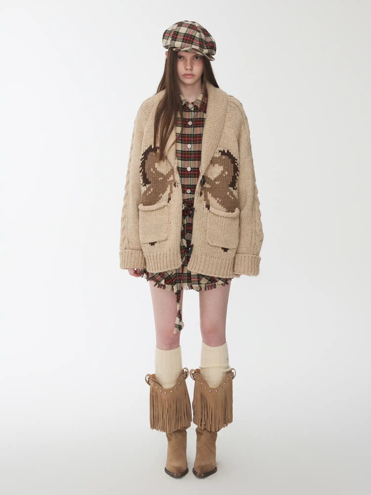 1Jinn Studio Chunky Knit Pony Cardigan | Canton Collective