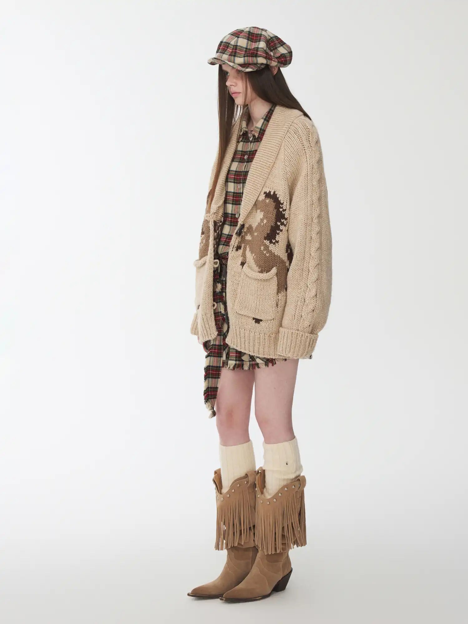 1Jinn Studio Chunky Knit Pony Cardigan | Canton Collective