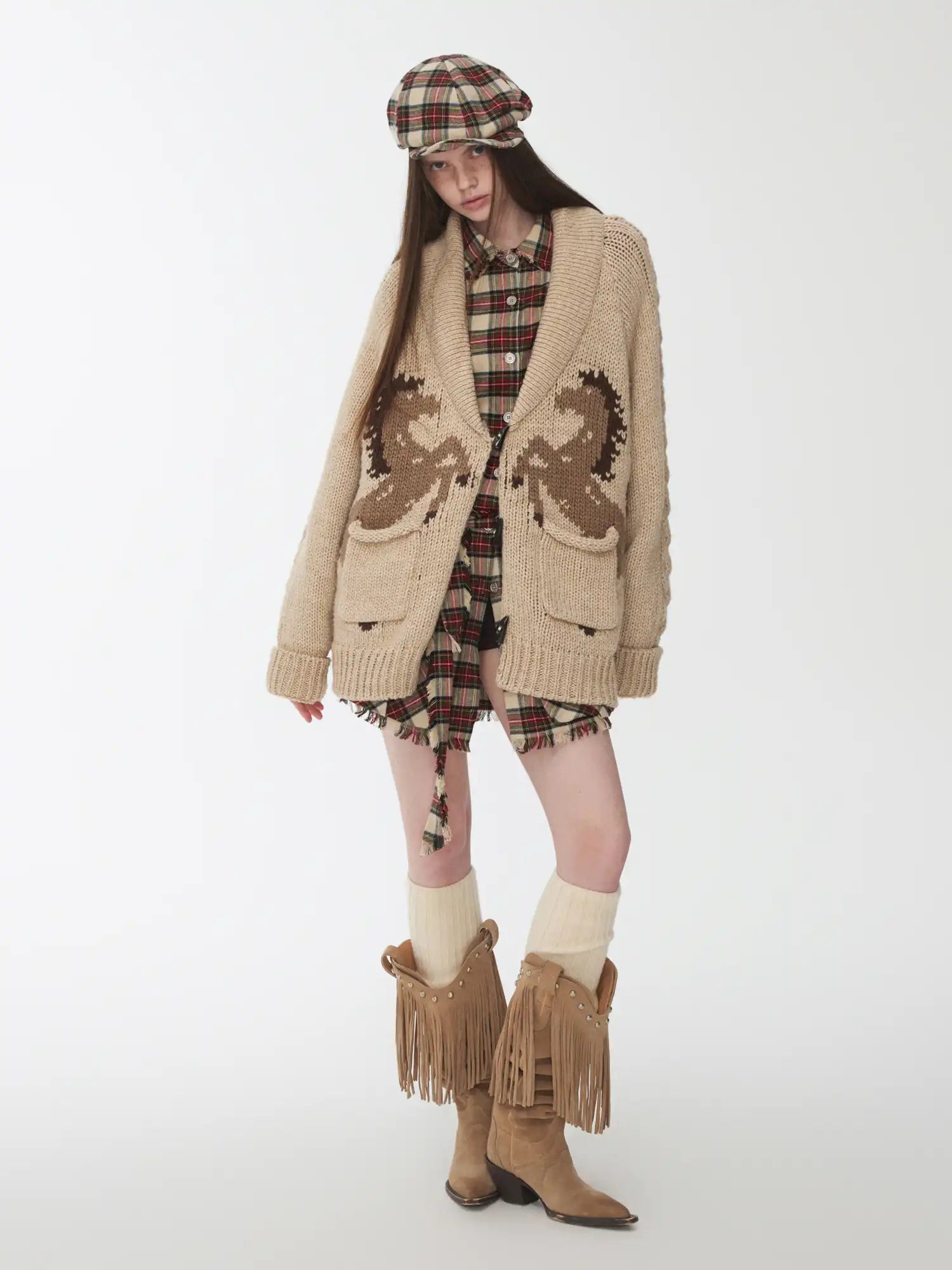 1Jinn Studio Chunky Knit Pony Cardigan | Canton Collective