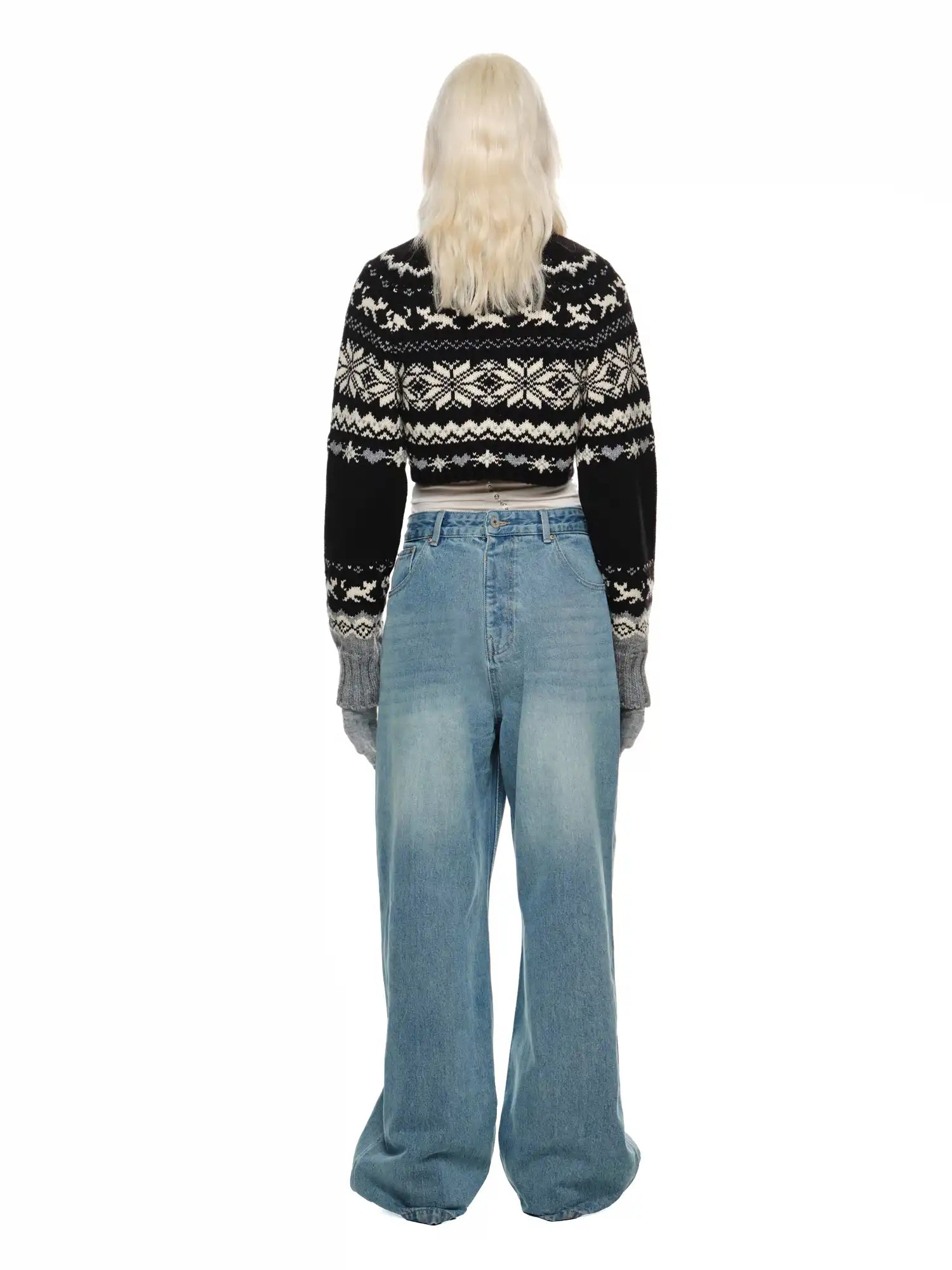 1Jinn Studio Classic Fair Isle Crop Sweater | Canton Collective