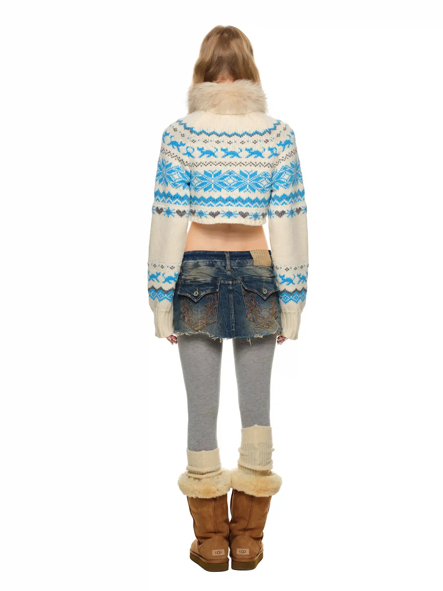 1Jinn Studio Classic Fair Isle Crop Sweater | Canton Collective