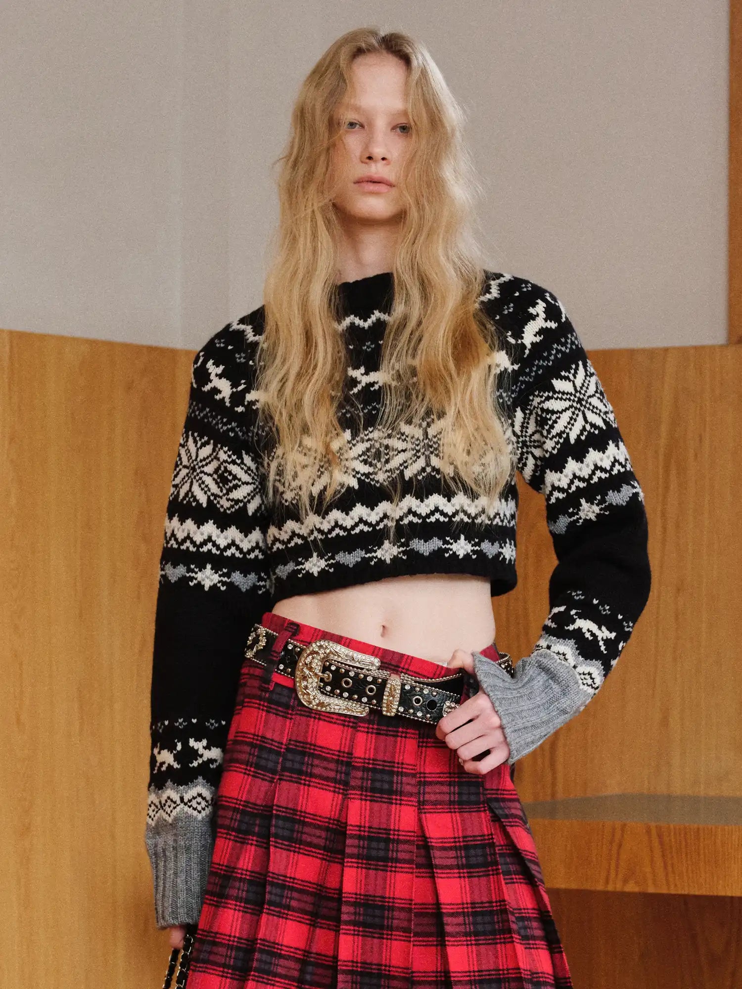 1Jinn Studio Classic Fair Isle Crop Sweater | Canton Collective