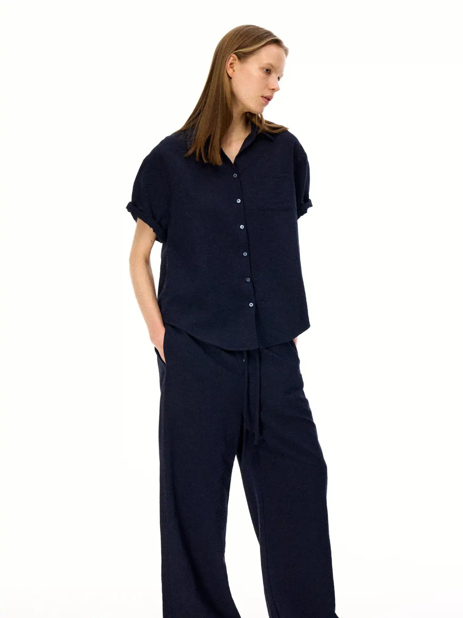 FirstFloor Coastal Breathable Linen Blend Vacation Women Shirts | Canton Collective