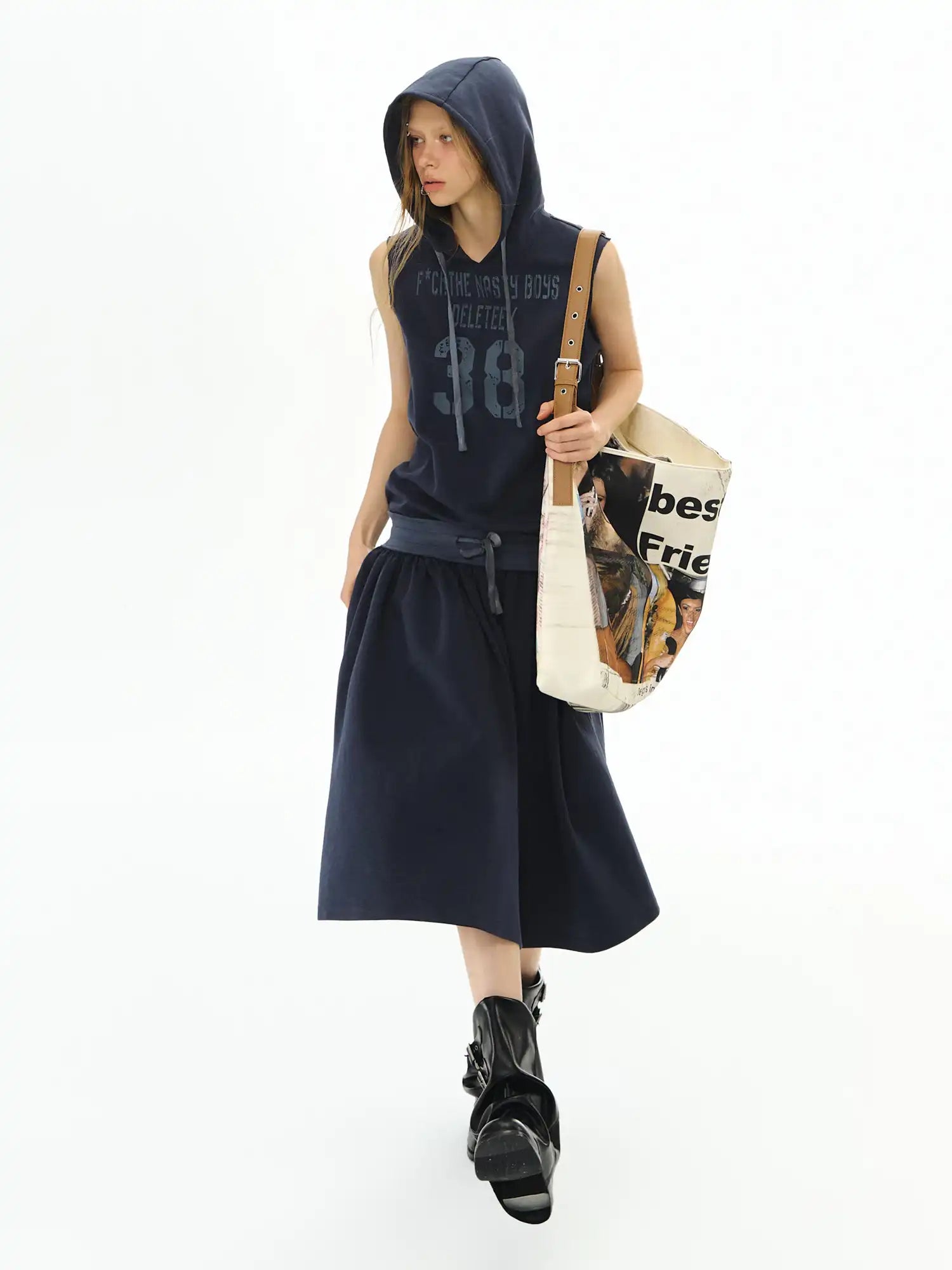 Deleteex College Style Hooded Dress | Canton Collective