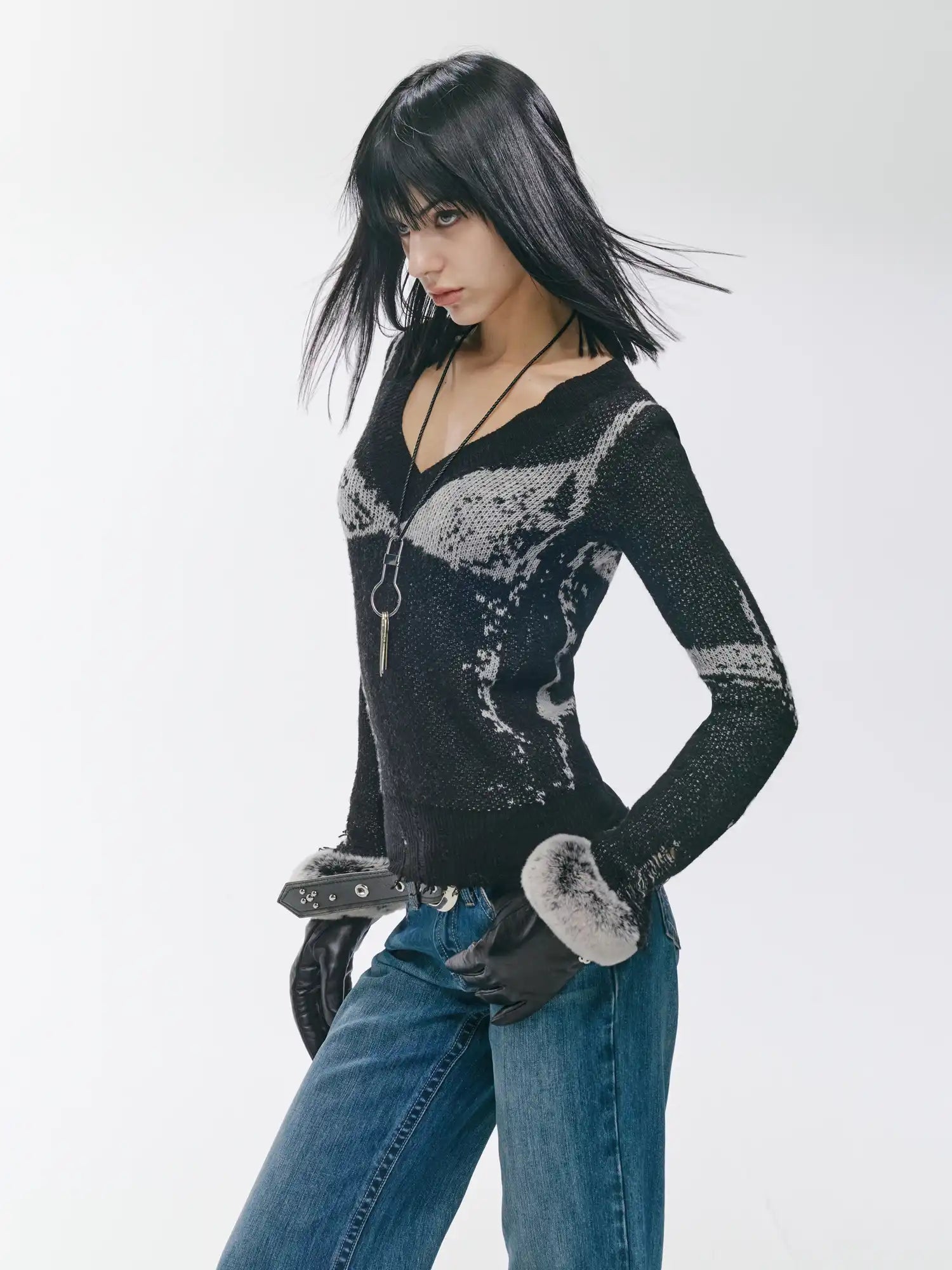 2th Desire Color-Blocked Jacquard Wool Sweater | Canton Collective