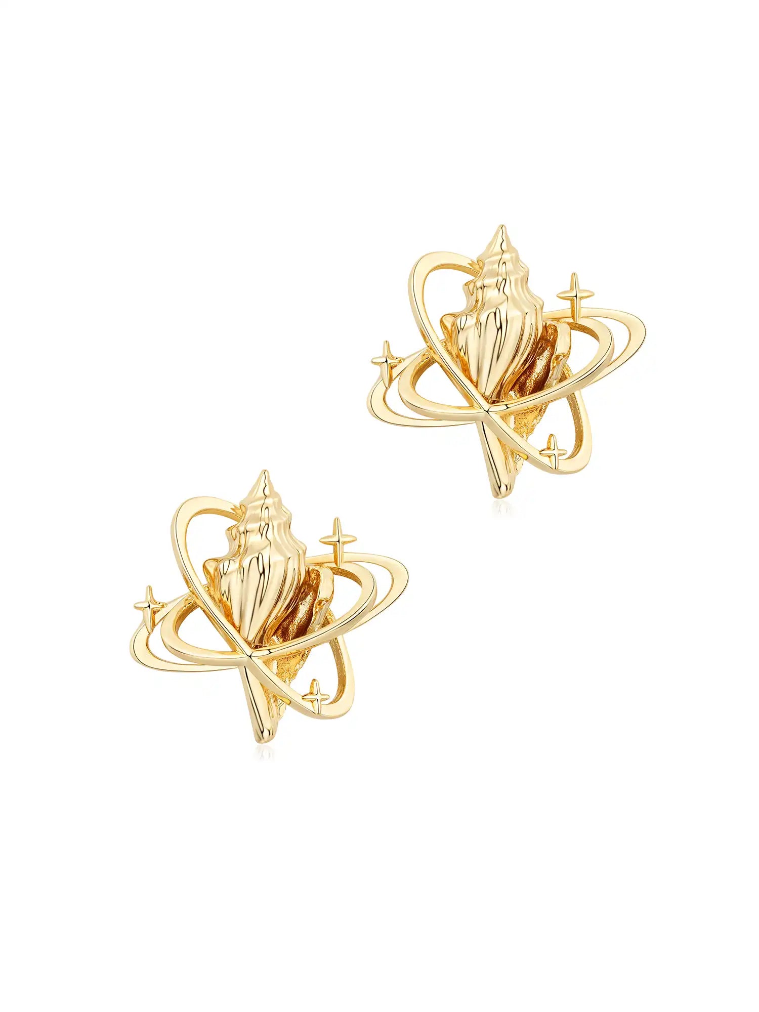 1Jinn M2M Contemporary Shell Star Studs | Canton Collective