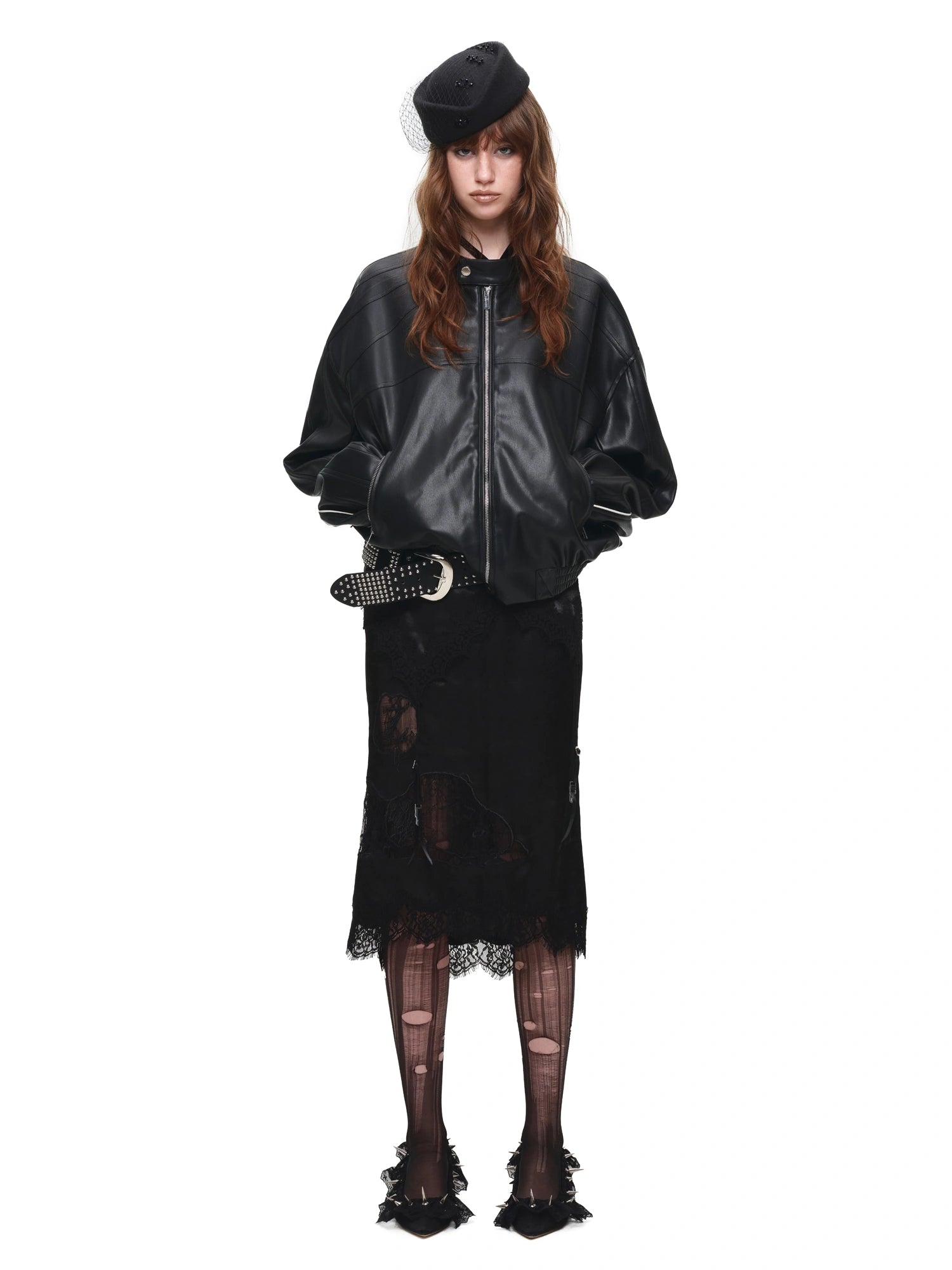 1Jinn Studio Contrast Y2K PU Leather Jacket | Canton Collective