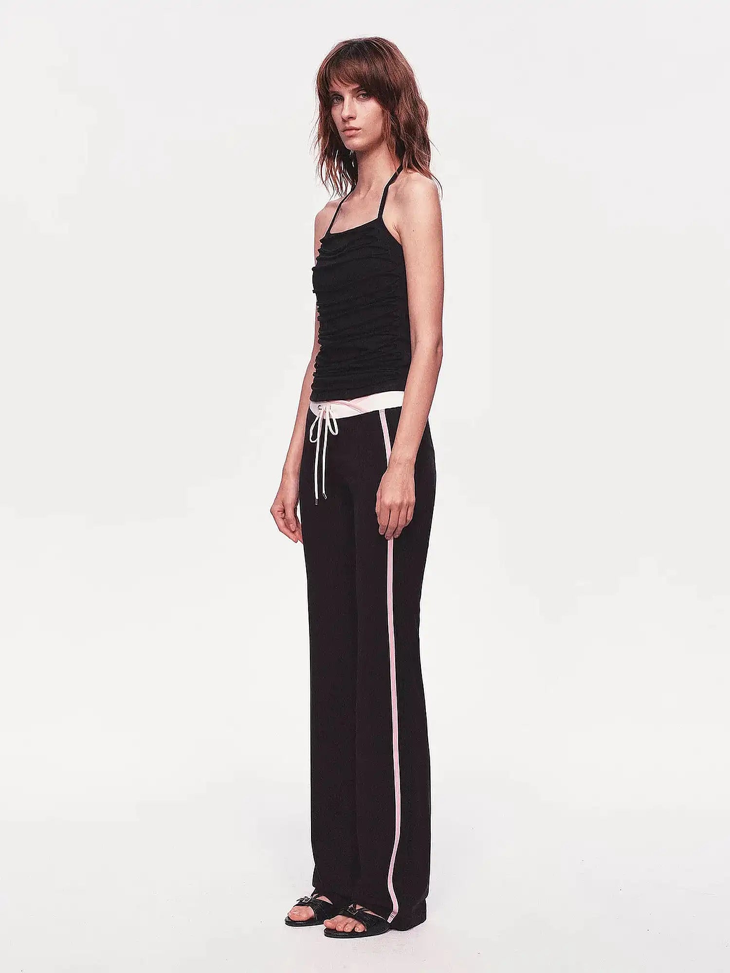 Ayo Contrast Stripe Crossover Flare Leggings | Canton Collective