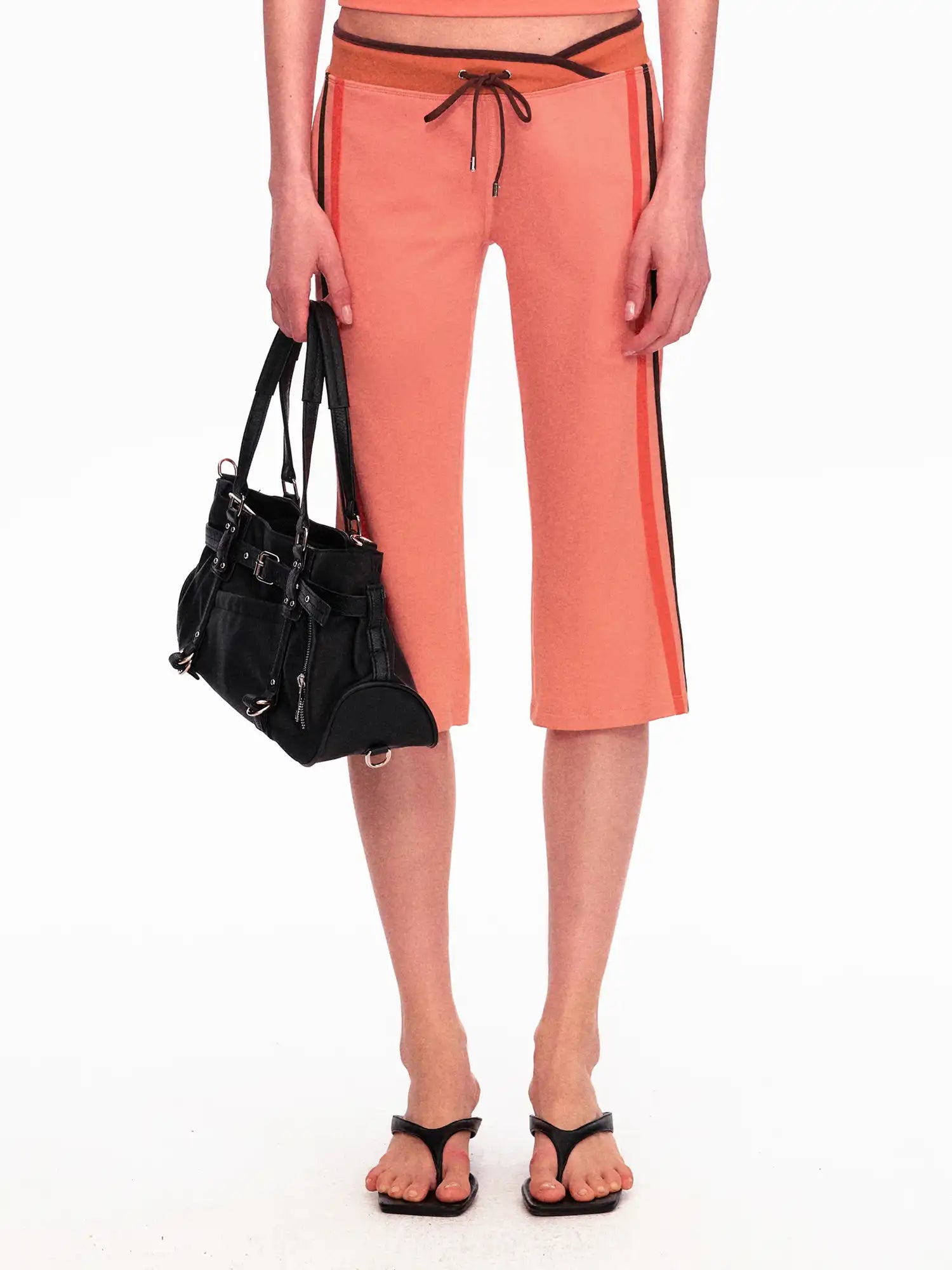 Ayo Contrast Stripe Flare Capri Pants | Canton Collective