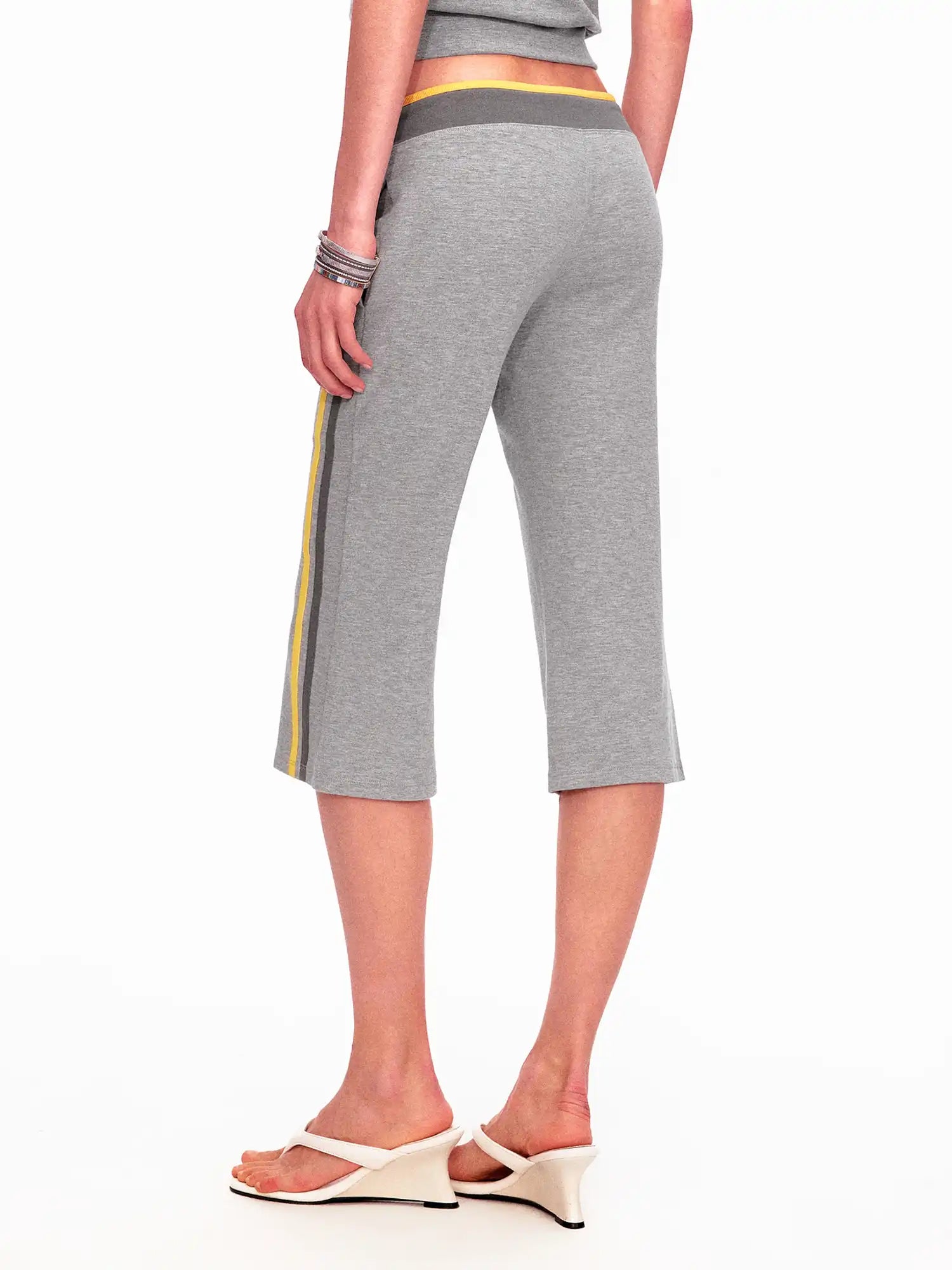 Ayo Contrast Stripe Flare Capri Pants | Canton Collective