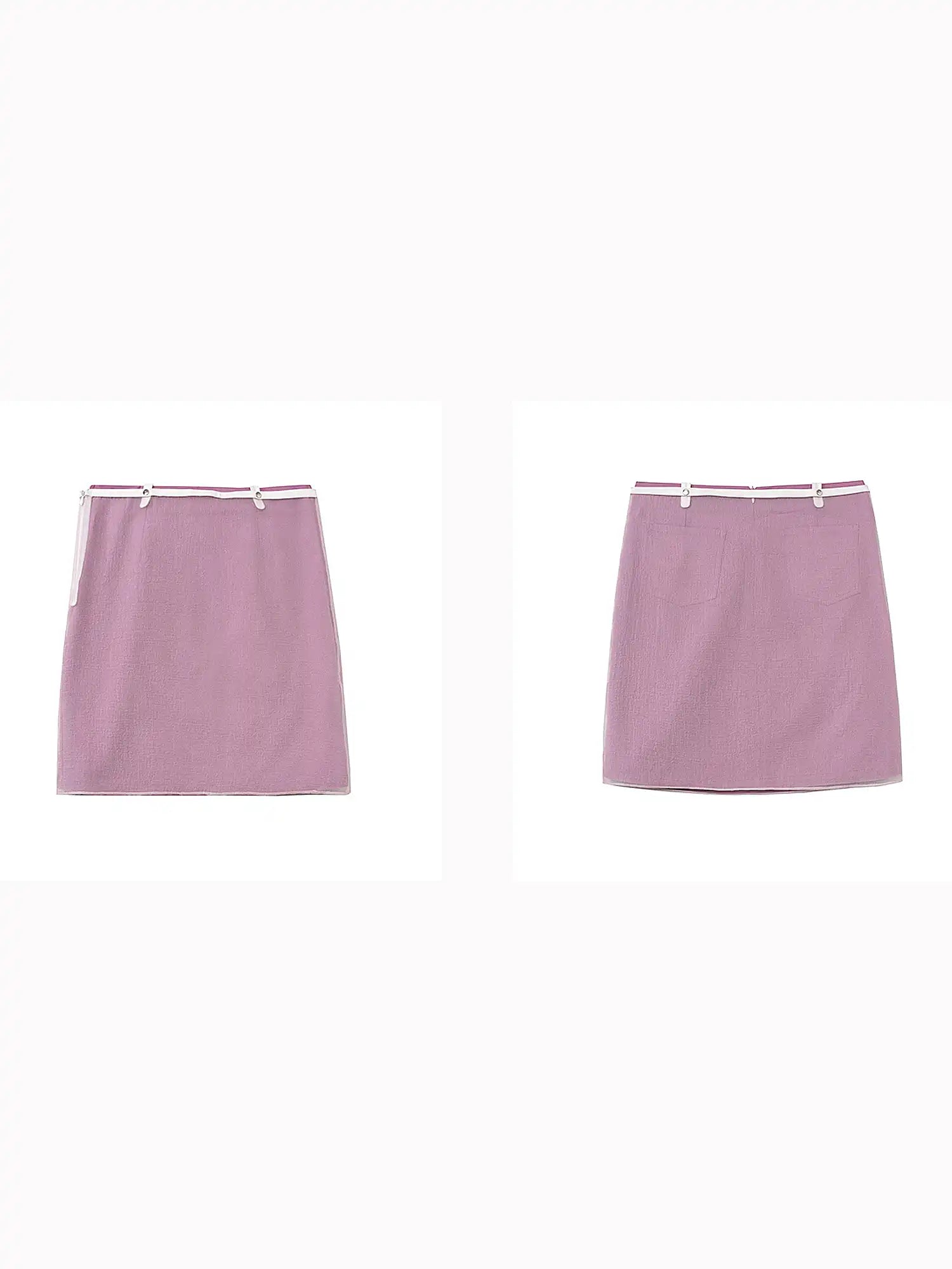 Deleteex Convertible Design Mesh Overlay Summer A Line Mini Skirt | Canton Collective