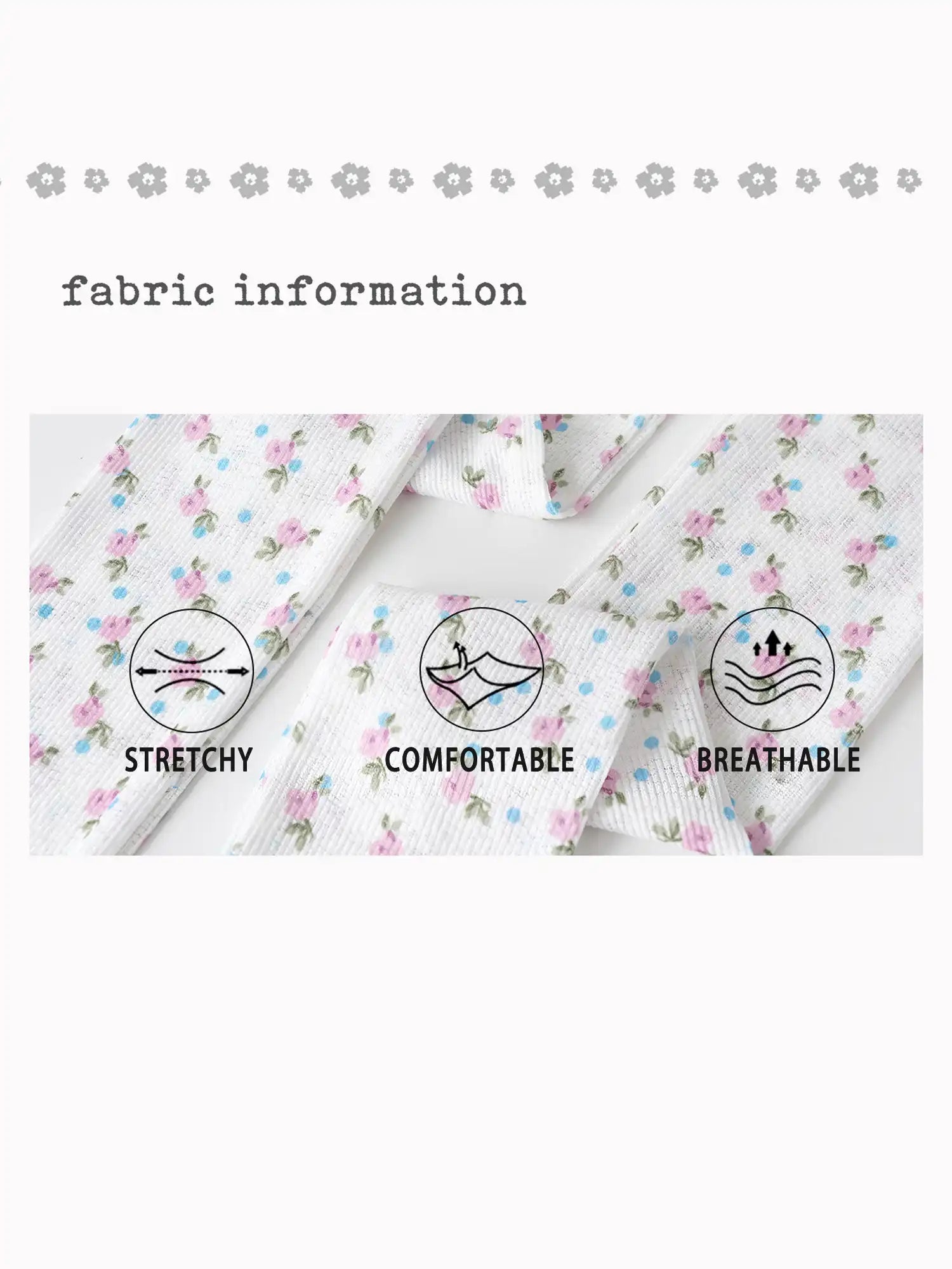 Deleteex Coquette Aesthetic Ruffle Trim Rose Print Over-The-Knee Socks | Canton Collective