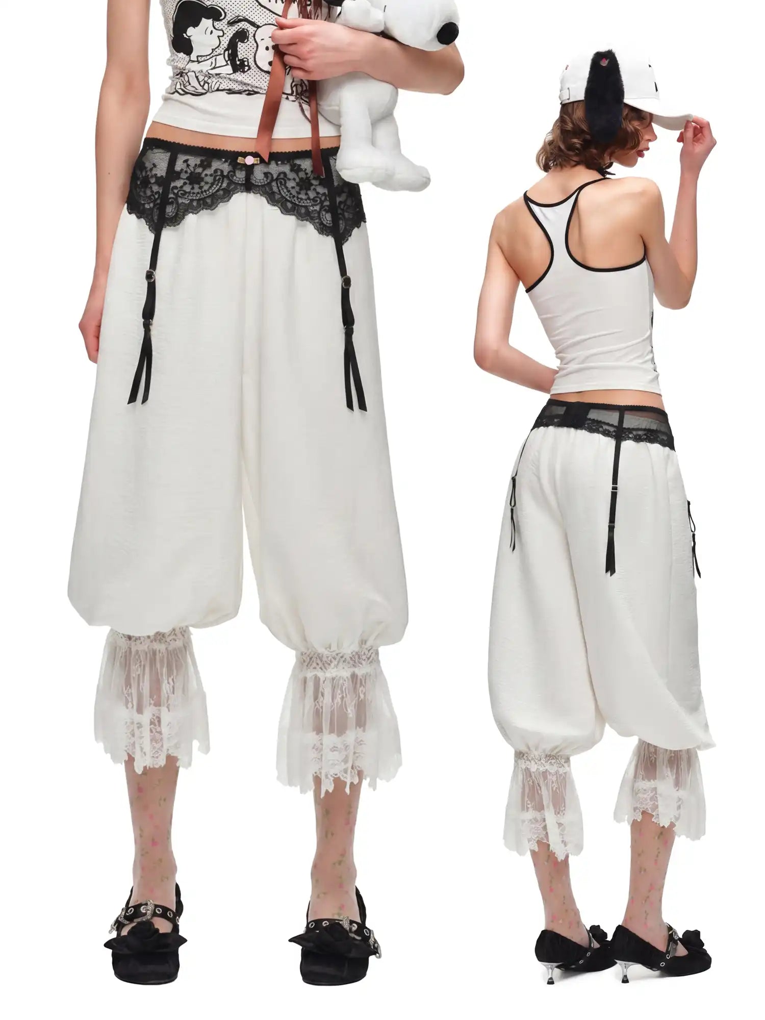 1Jinn Studio Coquette Lace Lantern Pants | Canton Collective