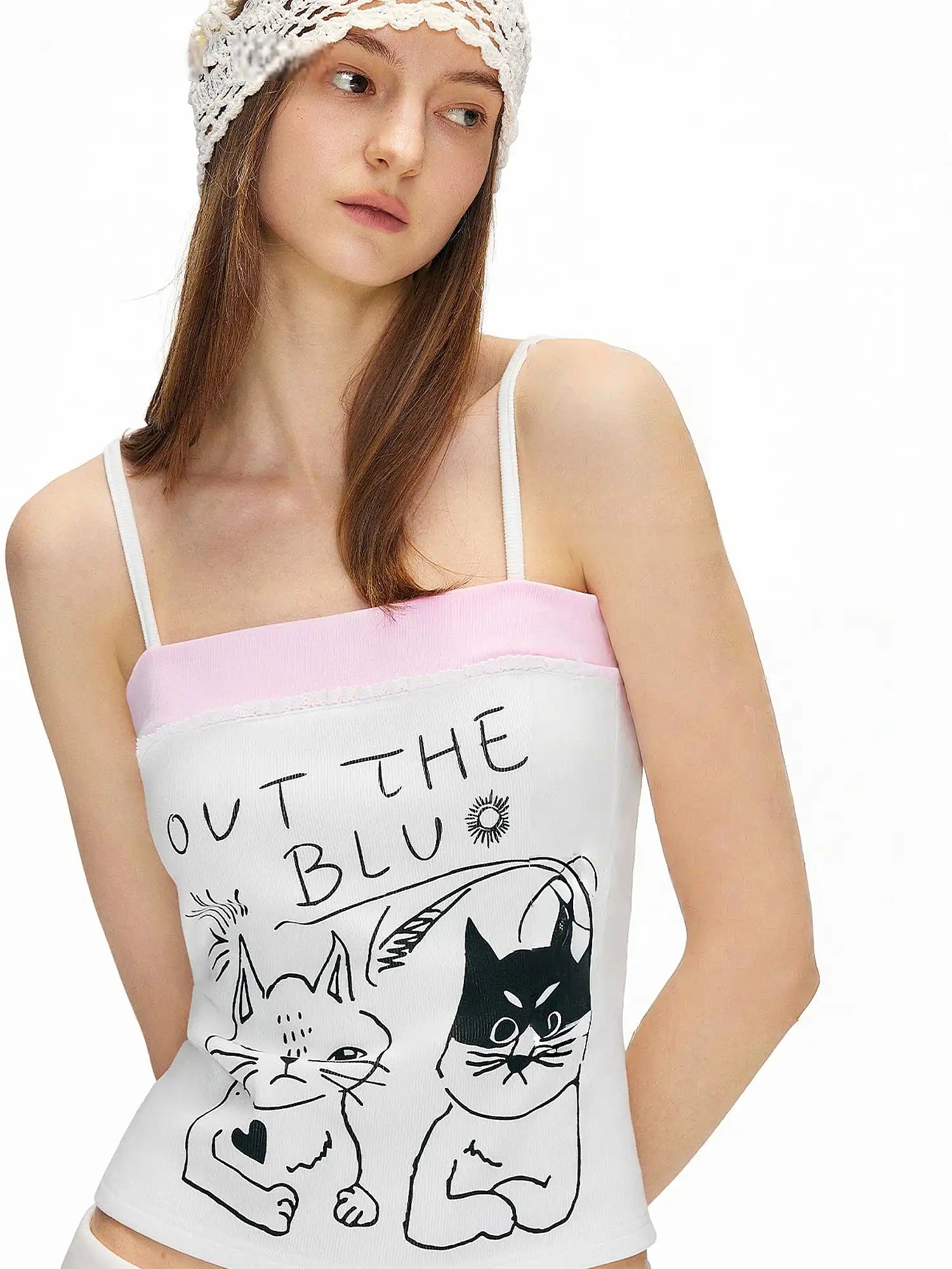 Outtheblue Coquette Lace Trimmed Bandeau Top | Canton Collective