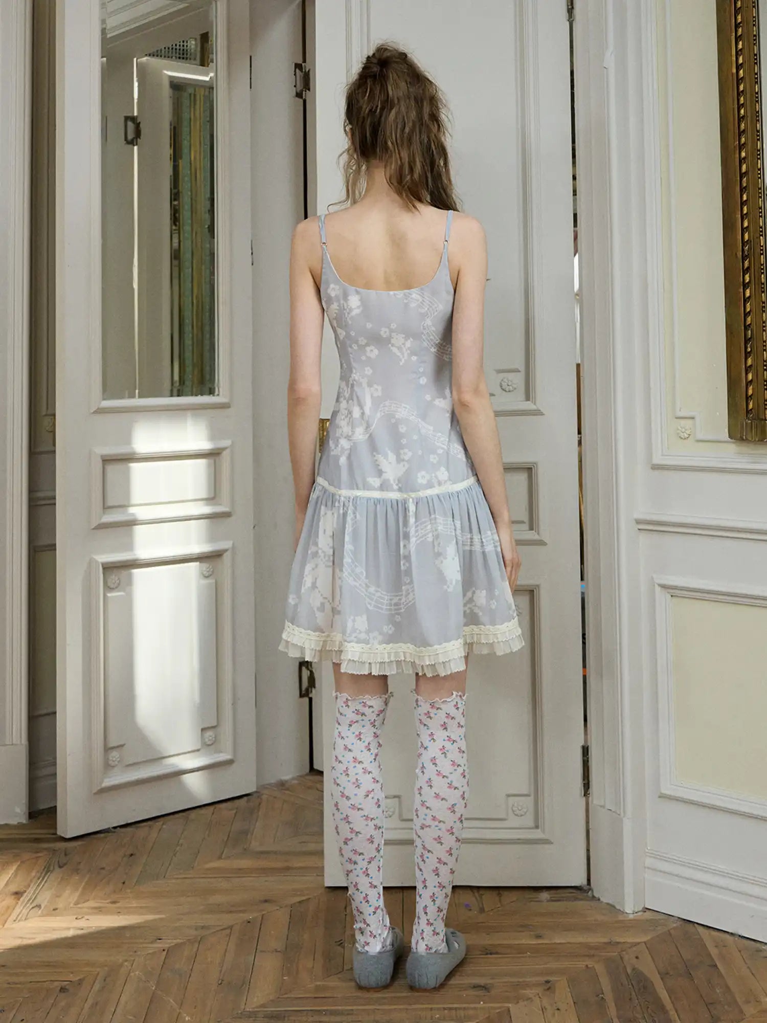 Deleteex Coquette Printed Chiffon Cami Dress | Canton Collective