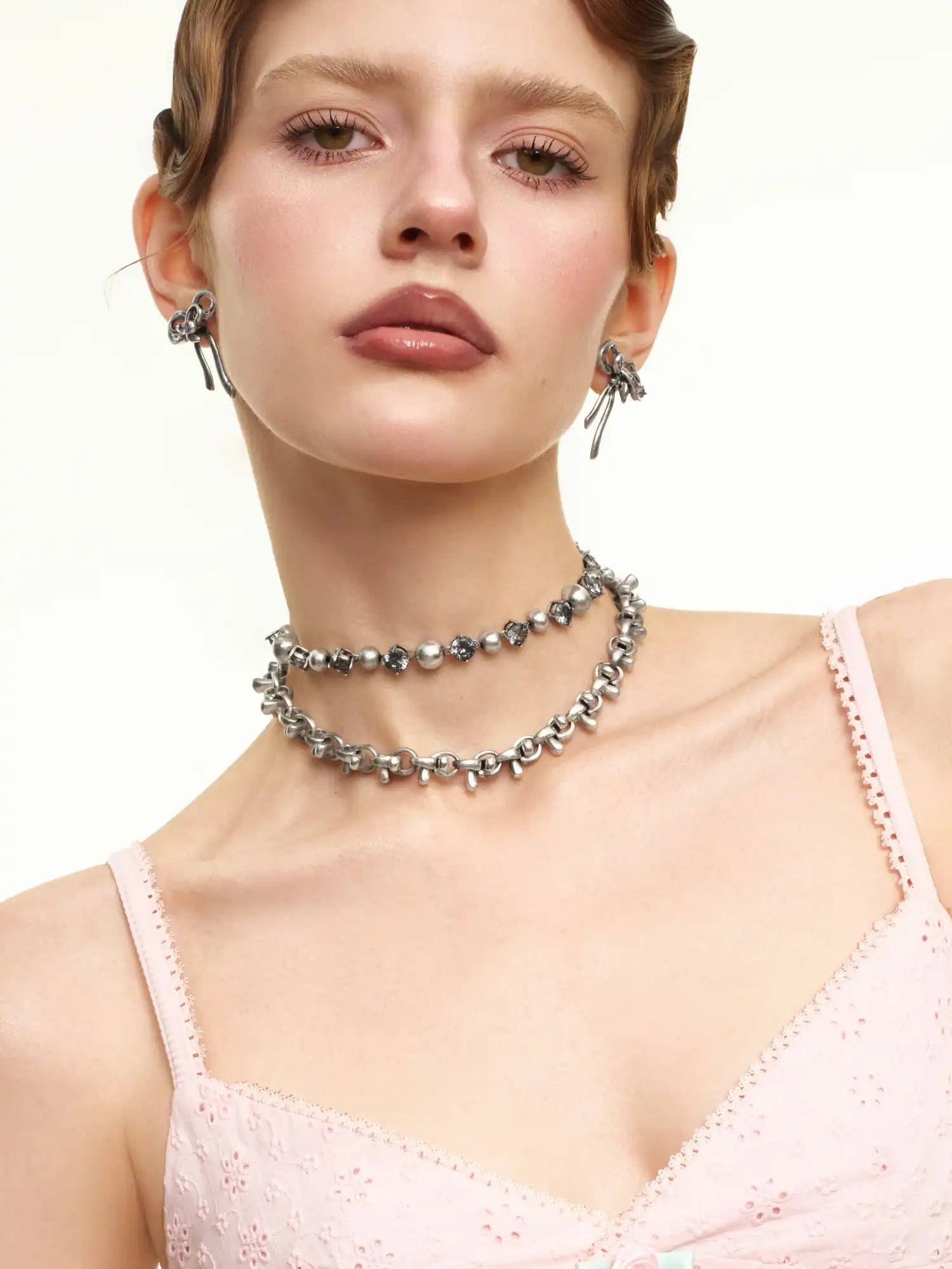 1Jinn M2M Coquette Sculptural Zircon Choker Necklace | Canton Collective