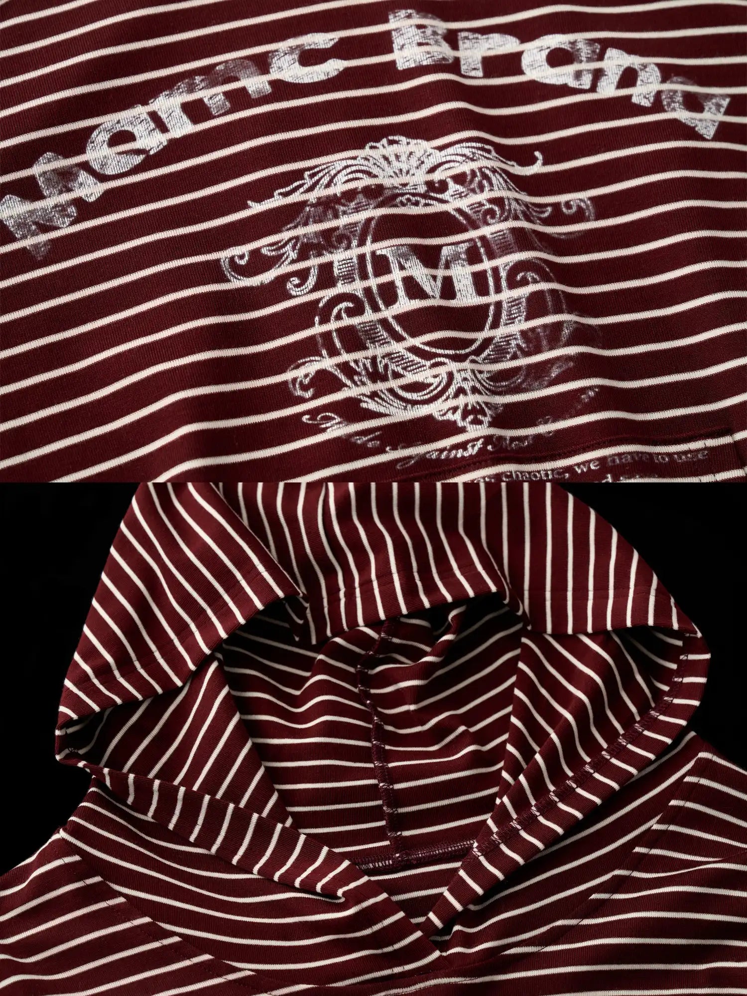 MAMC Coquette Striped Hooded Sweatshirt Peplum Dress | Canton Collective