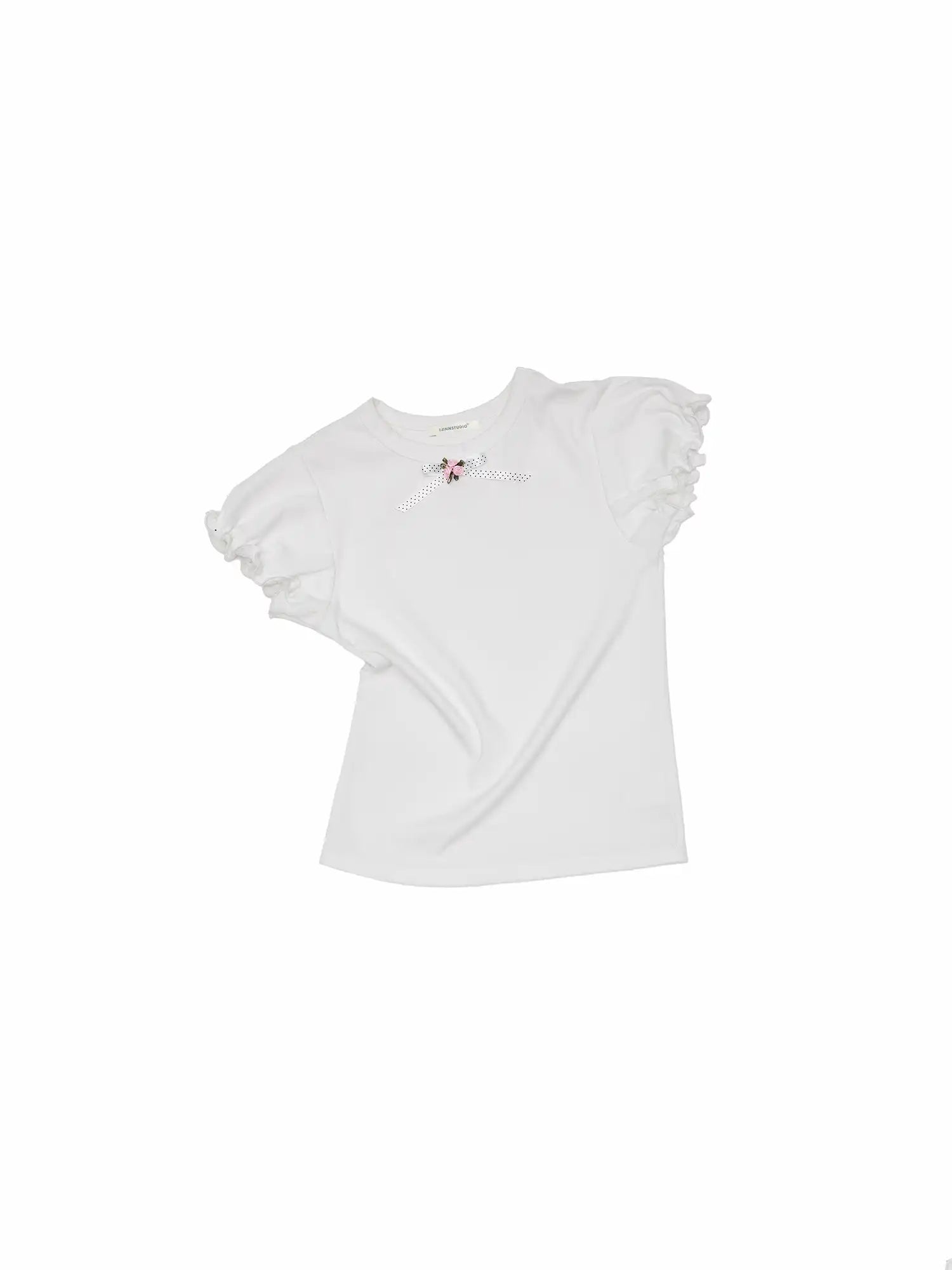 1Jinn Studio Coquette Style Rosette Puff Sleeve Top | Canton Collective