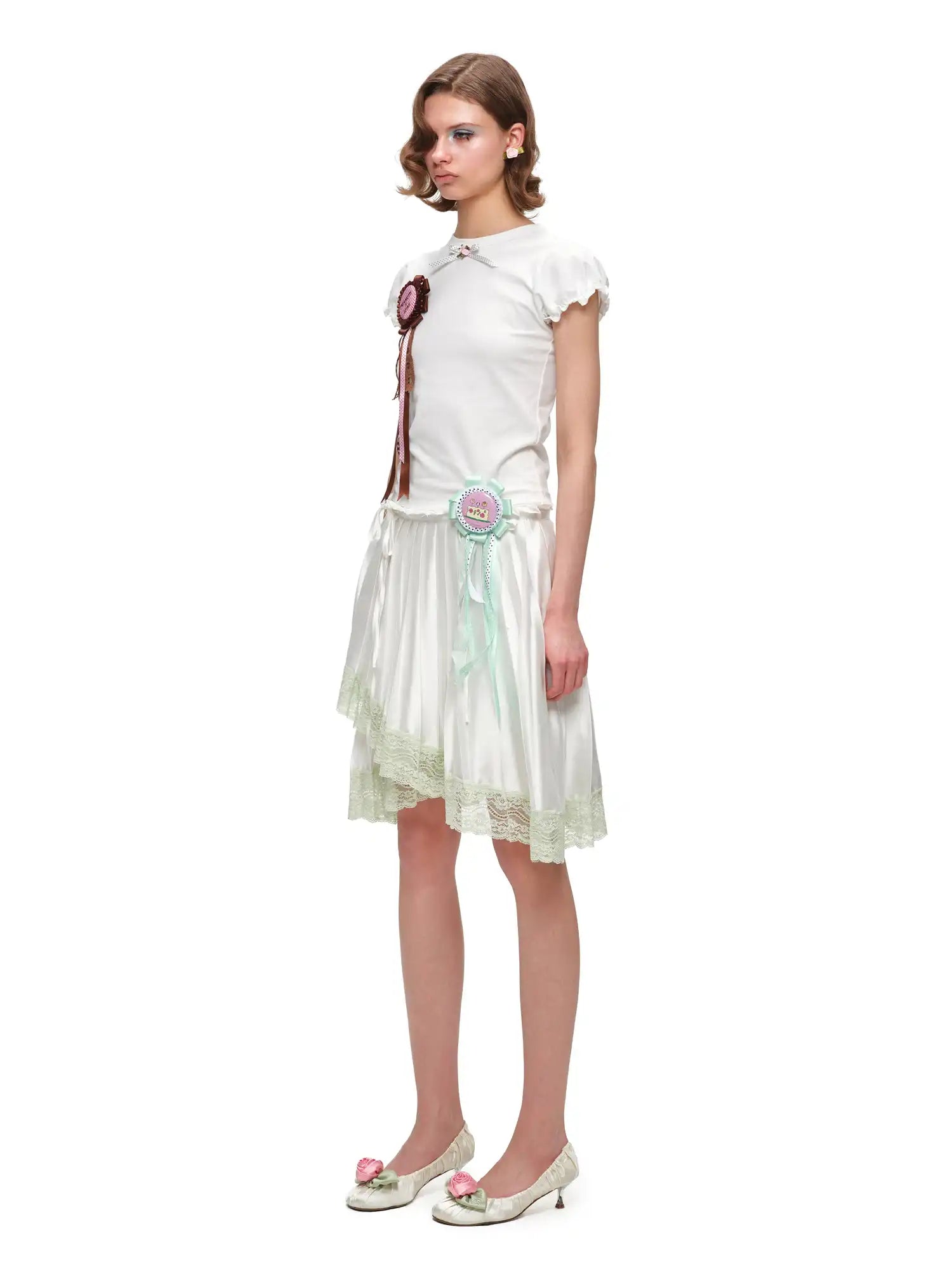 1Jinn Studio Coquette Style Rosette Puff Sleeve Top | Canton Collective