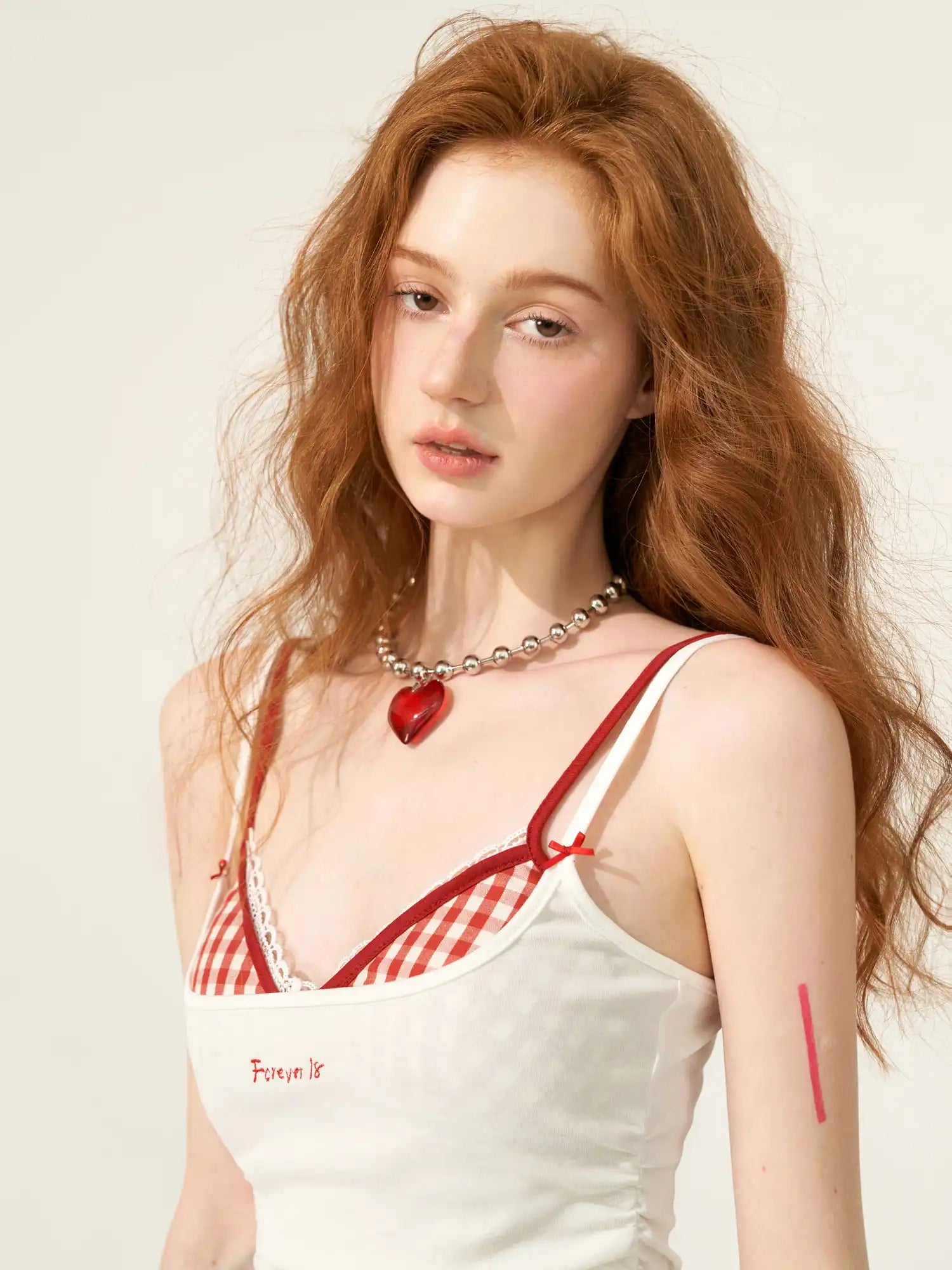 MAMC Coquette White Fitted Cotton Cami Top | Canton Collective
