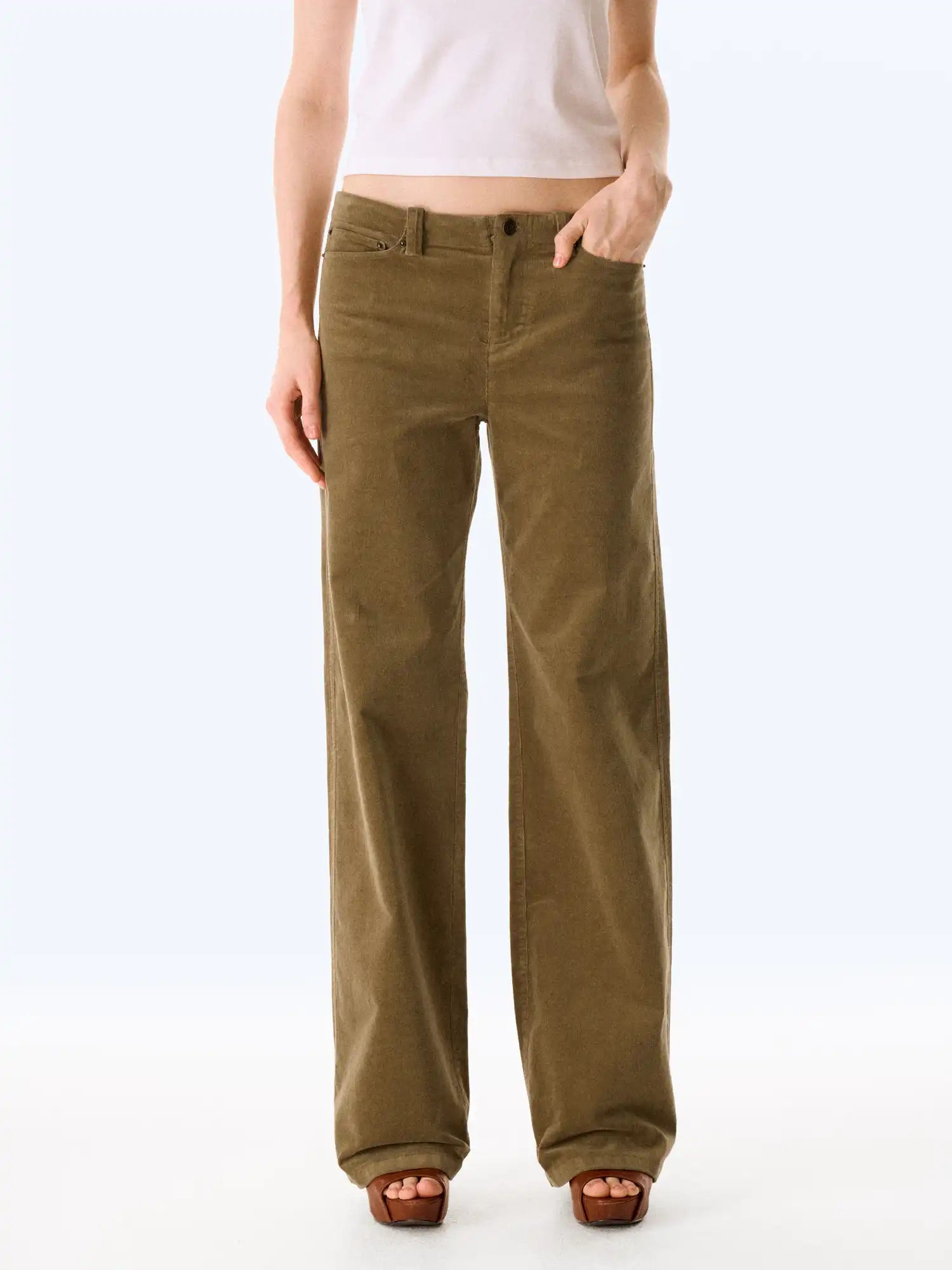 FIRST FLOOR Corduroy Low-Rise Pants | Canton Collective