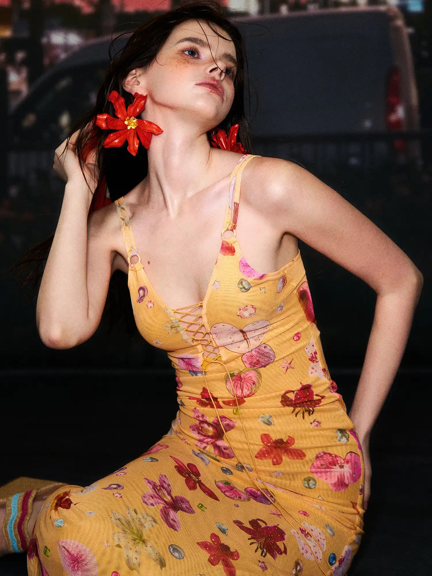 Deleteex Corset Lace-Up Mermaid Slip Dress | Canton Collective