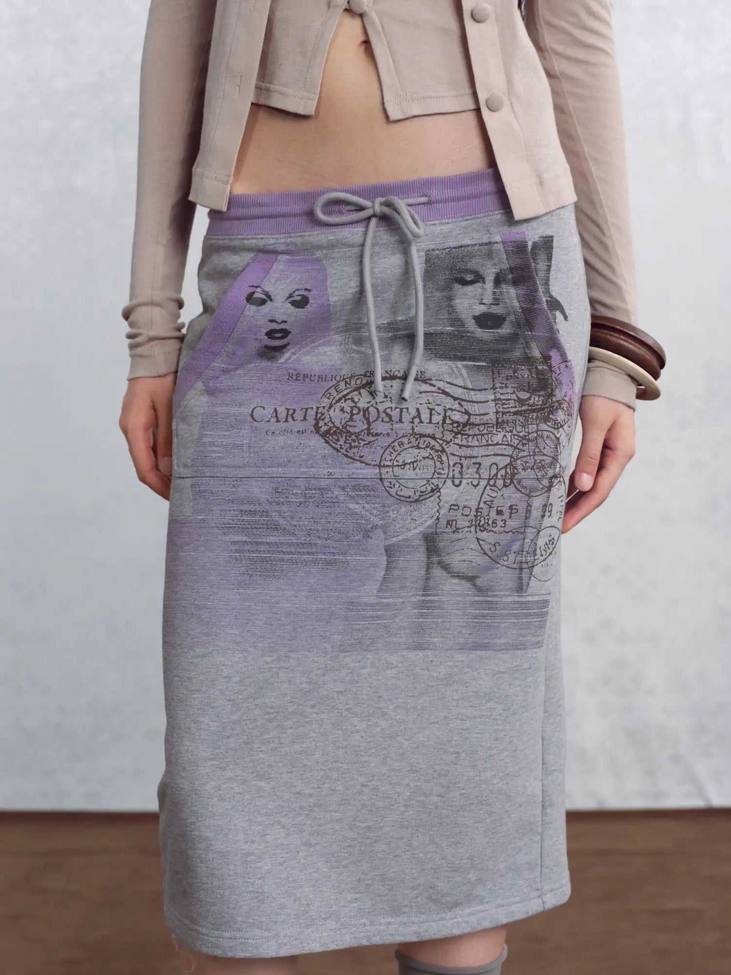 I'M STILL IN Cotton Portrait Print Skirt | Canton Collective