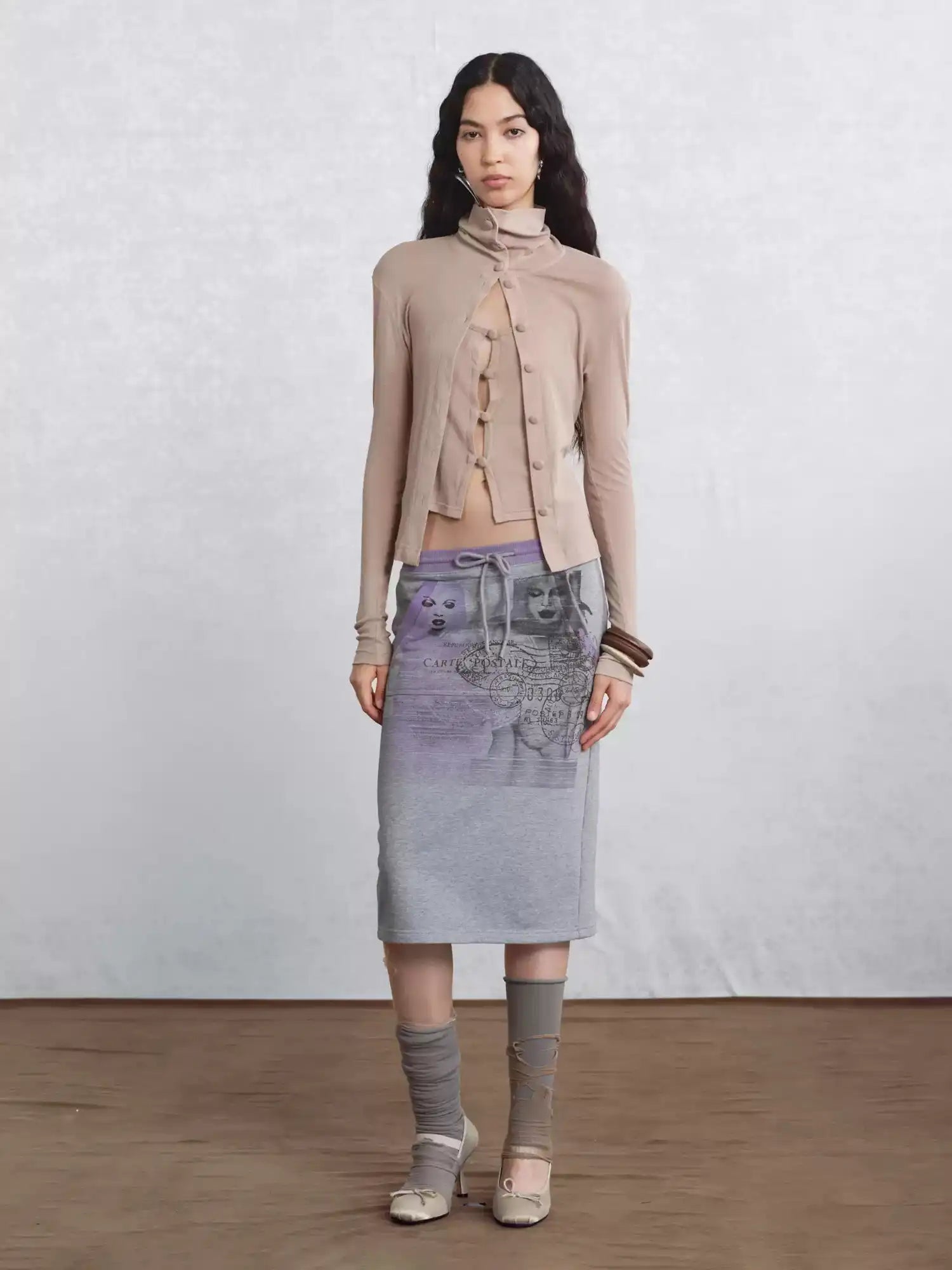 I'M STILL IN Cotton Portrait Print Skirt | Canton Collective
