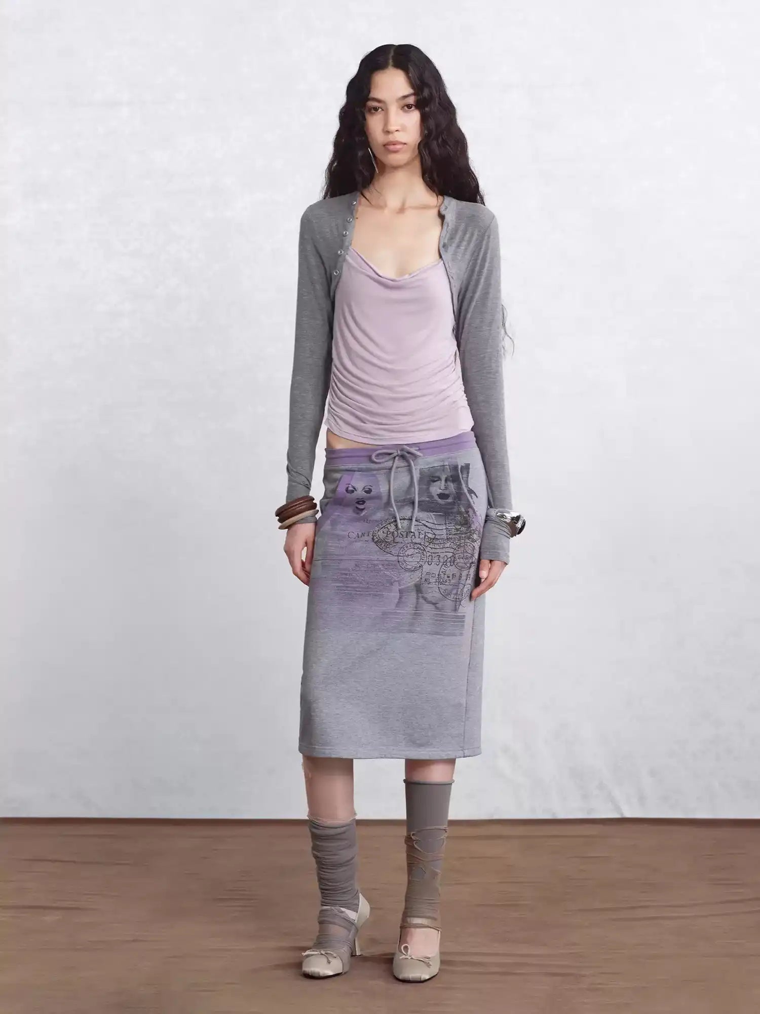 I'M STILL IN Cotton Portrait Print Skirt | Canton Collective