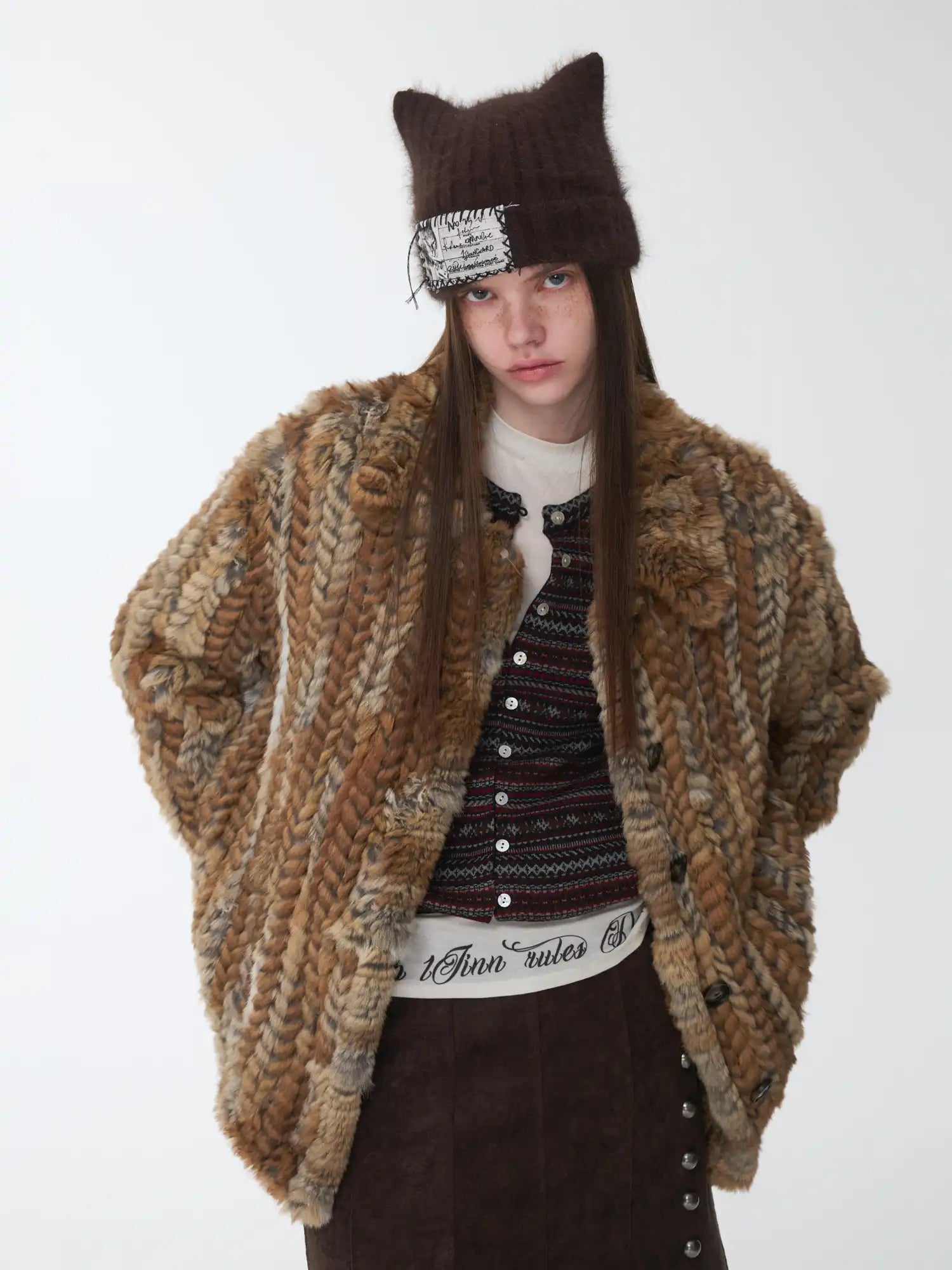 1Jinn Studio Cozy Maillard Rabbit Fur Coat | Canton Collective