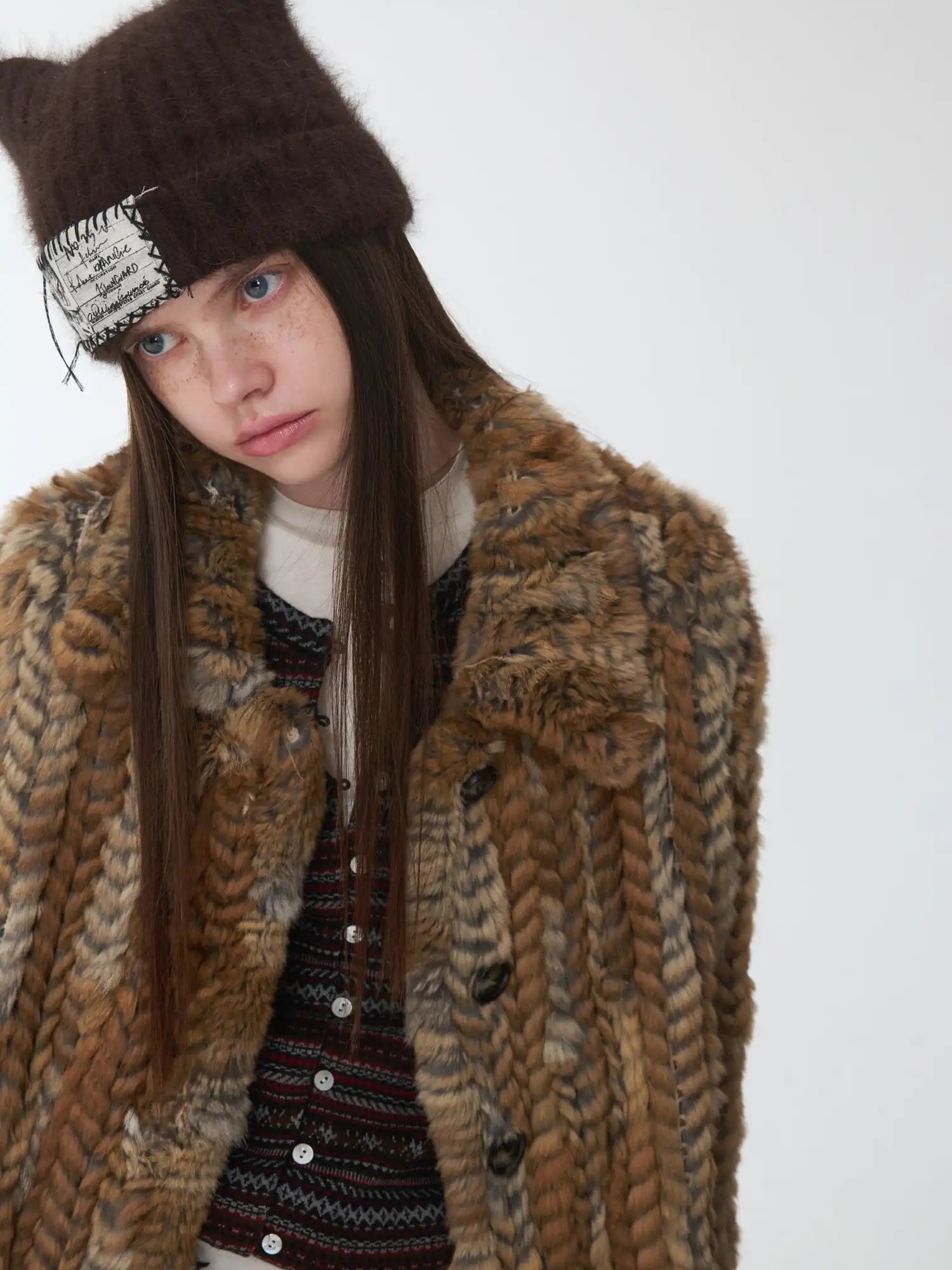 1Jinn Studio Cozy Maillard Rabbit Fur Coat | Canton Collective